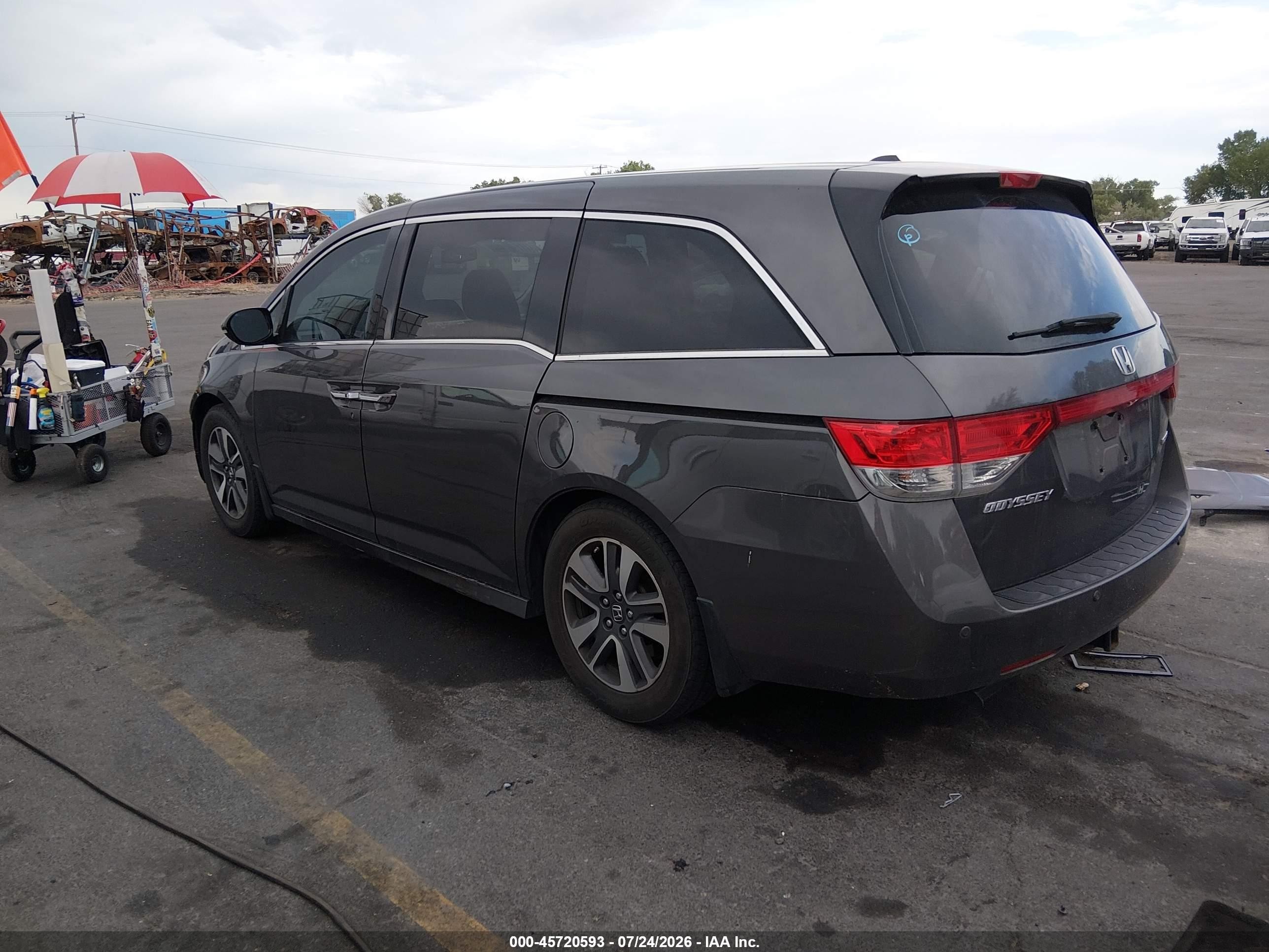 2015 Honda Odyssey Touring/touring Elite Gray vin: 5FNRL5H95FB050045