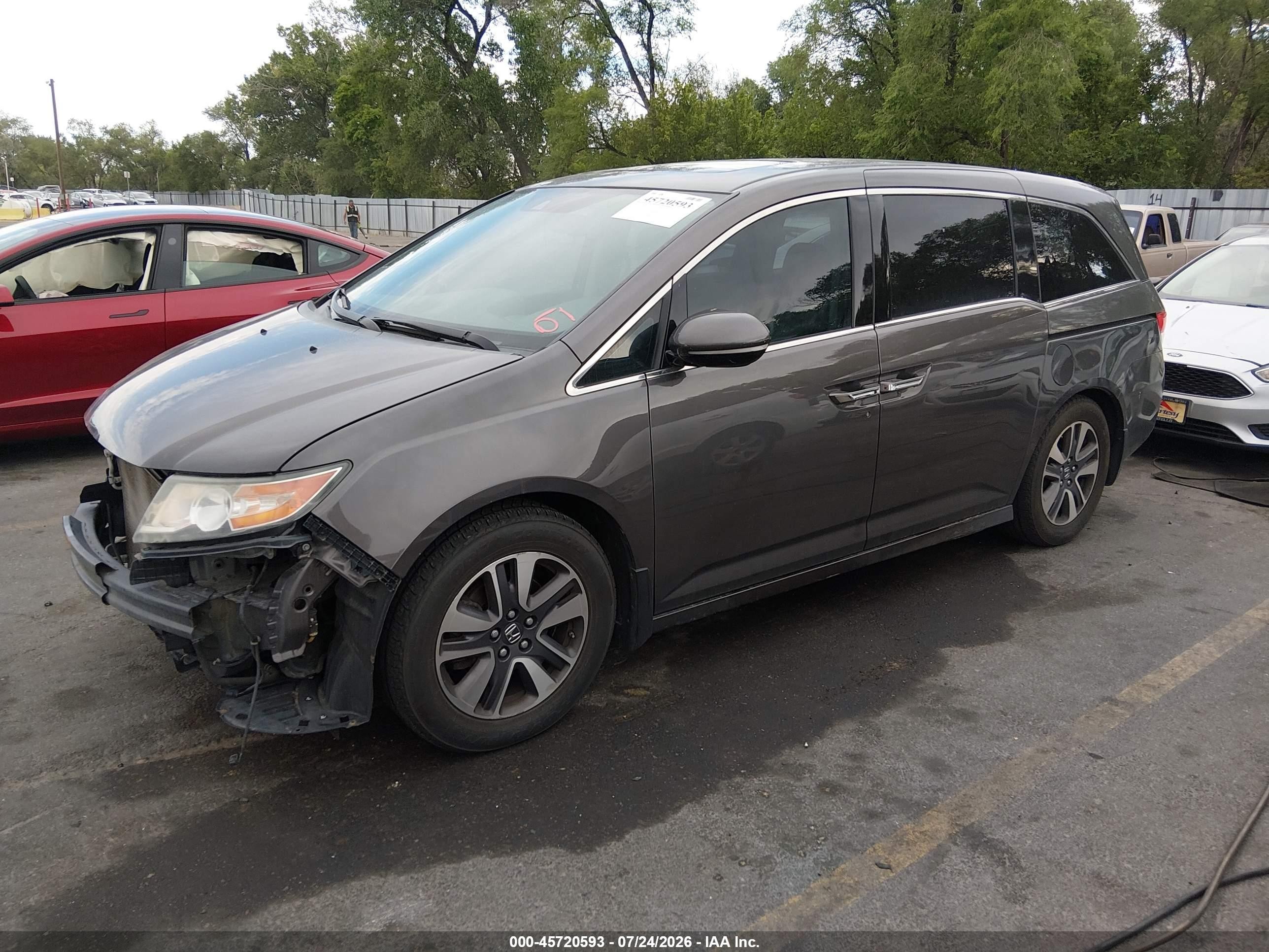 2015 Honda Odyssey Touring/touring Elite Gray vin: 5FNRL5H95FB050045