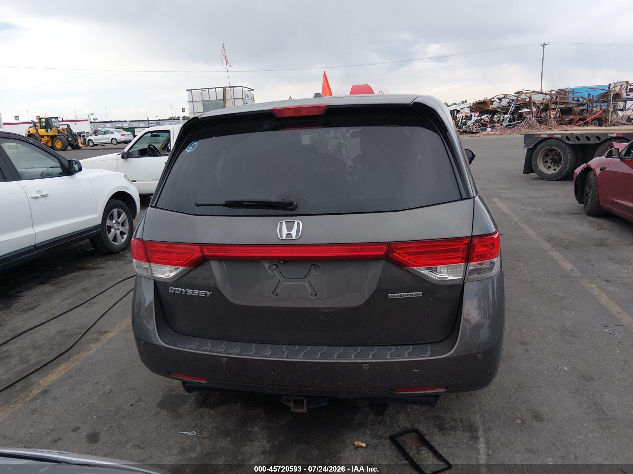 2015 Honda Odyssey Touring/touring Elite Gray vin: 5FNRL5H95FB050045