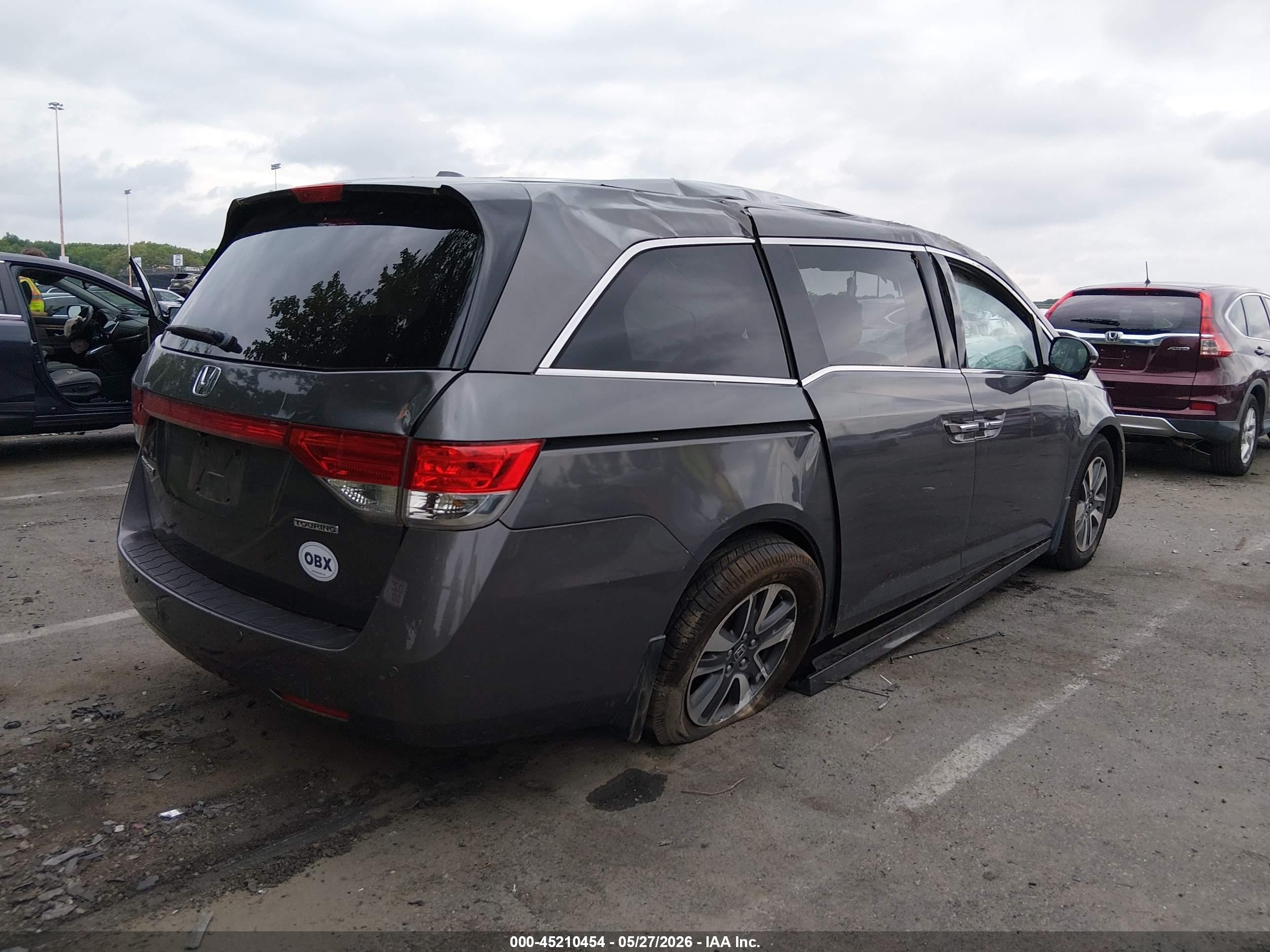 2015 Honda Odyssey Touring/touring Elite Gray vin: 5FNRL5H95FB062745