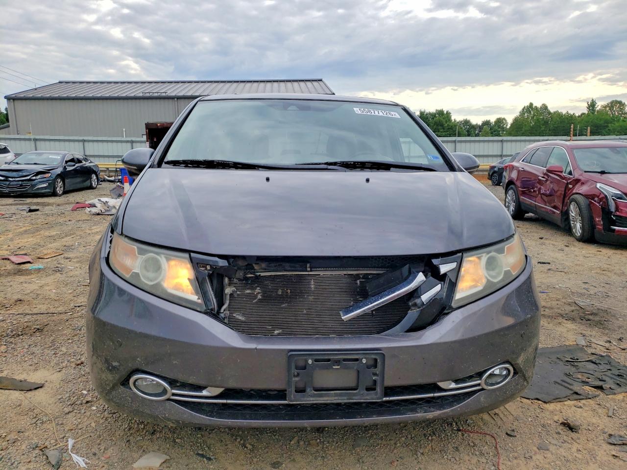 2015 Honda Odyssey Touring Gray vin: 5FNRL5H95FB122541