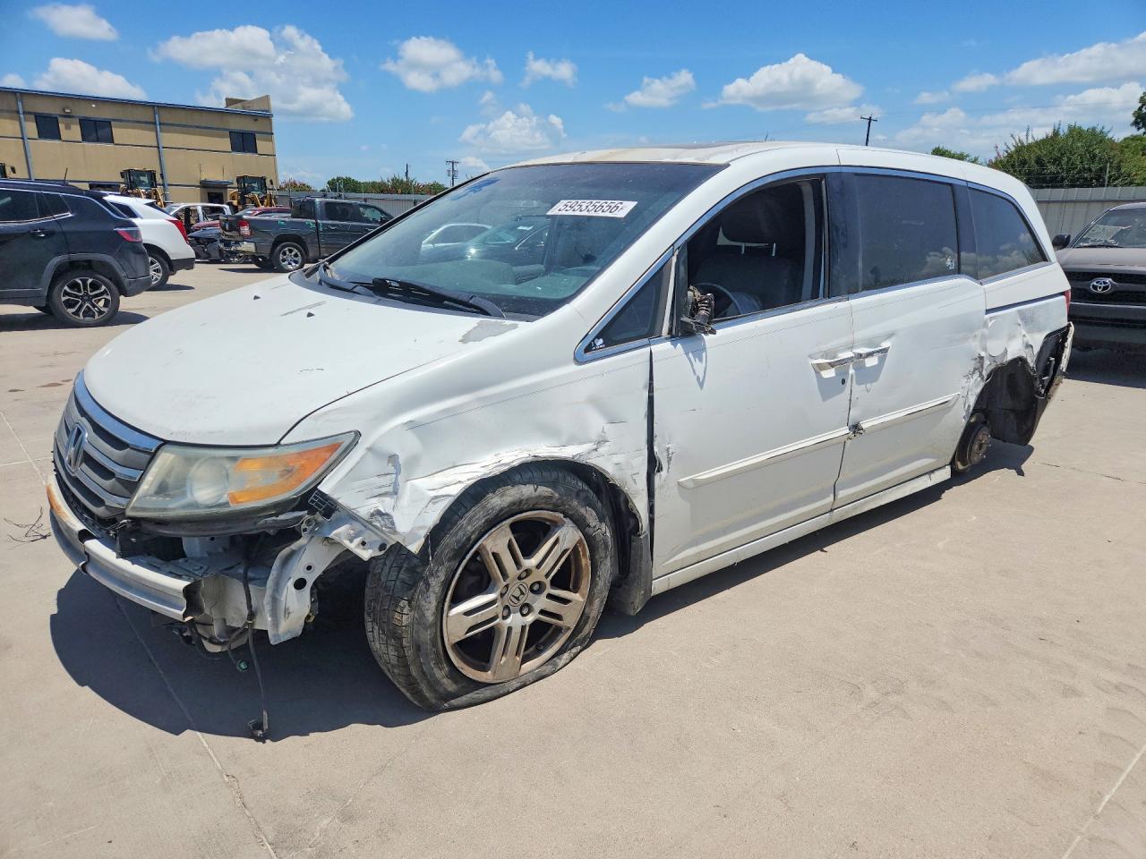 2011 Honda Odyssey Touring Белый vin: 5FNRL5H96BB040022