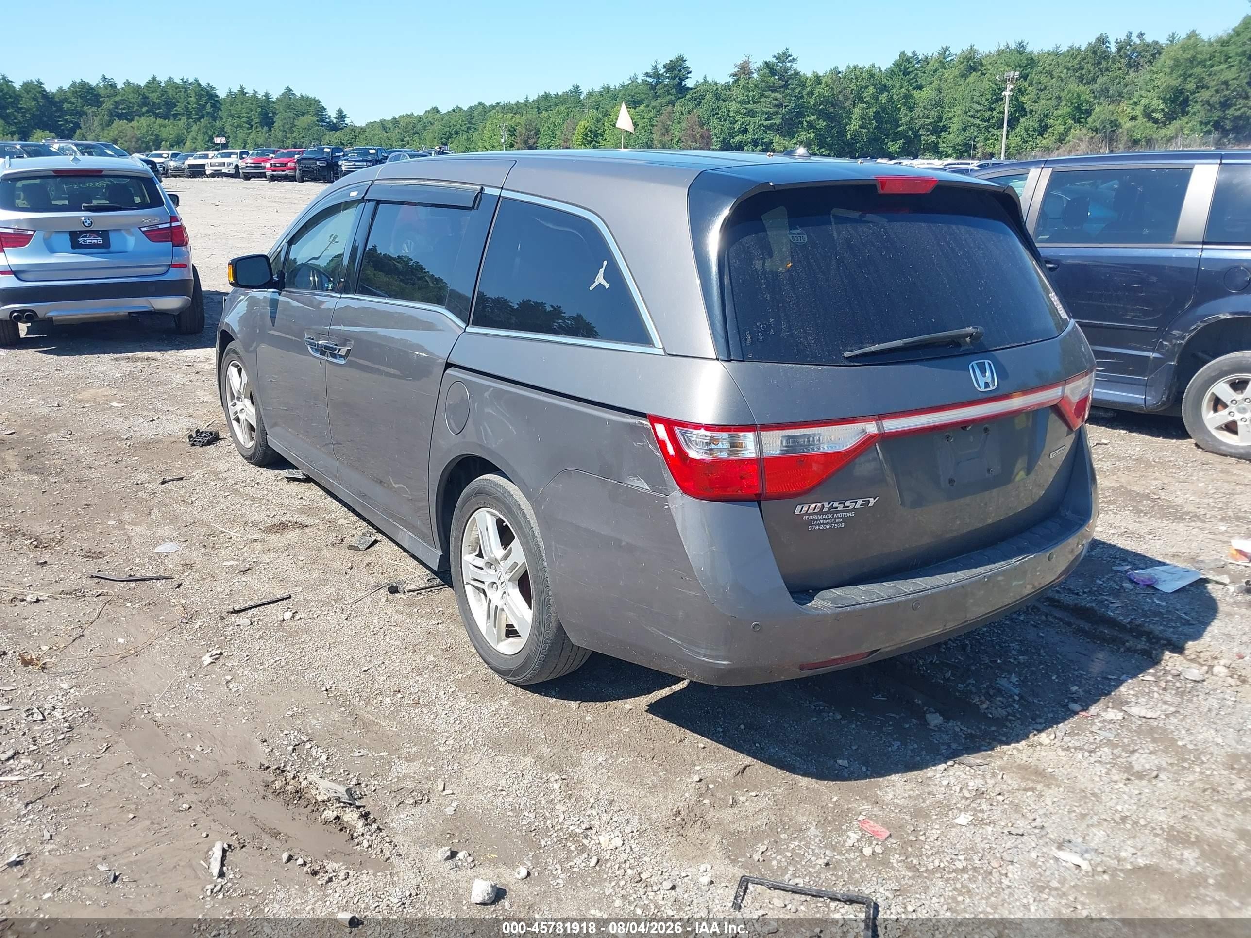 2011 Honda Odyssey Touring/touring Elite Серый vin: 5FNRL5H96BB079970
