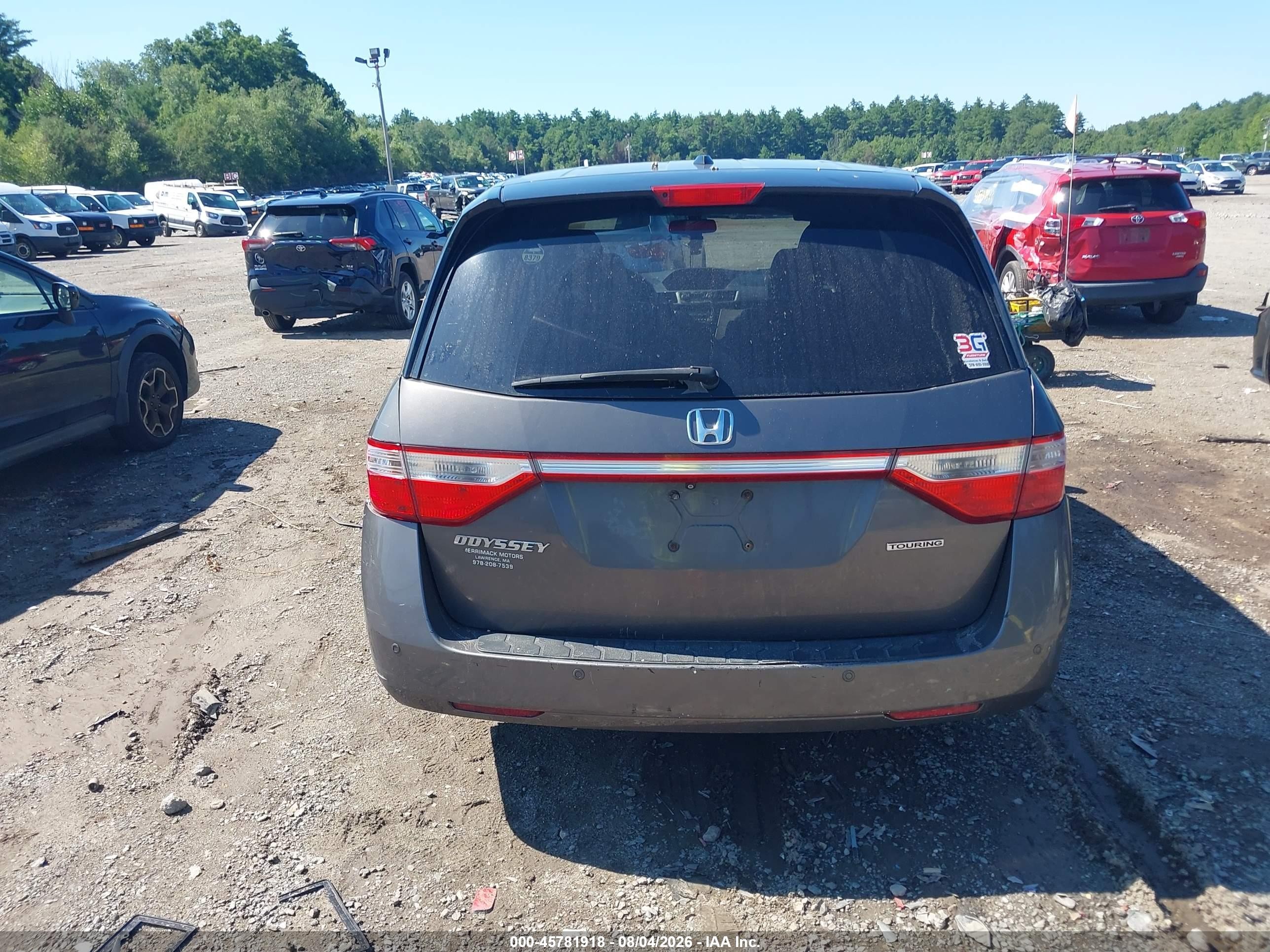 2011 Honda Odyssey Touring/touring Elite Серый vin: 5FNRL5H96BB079970