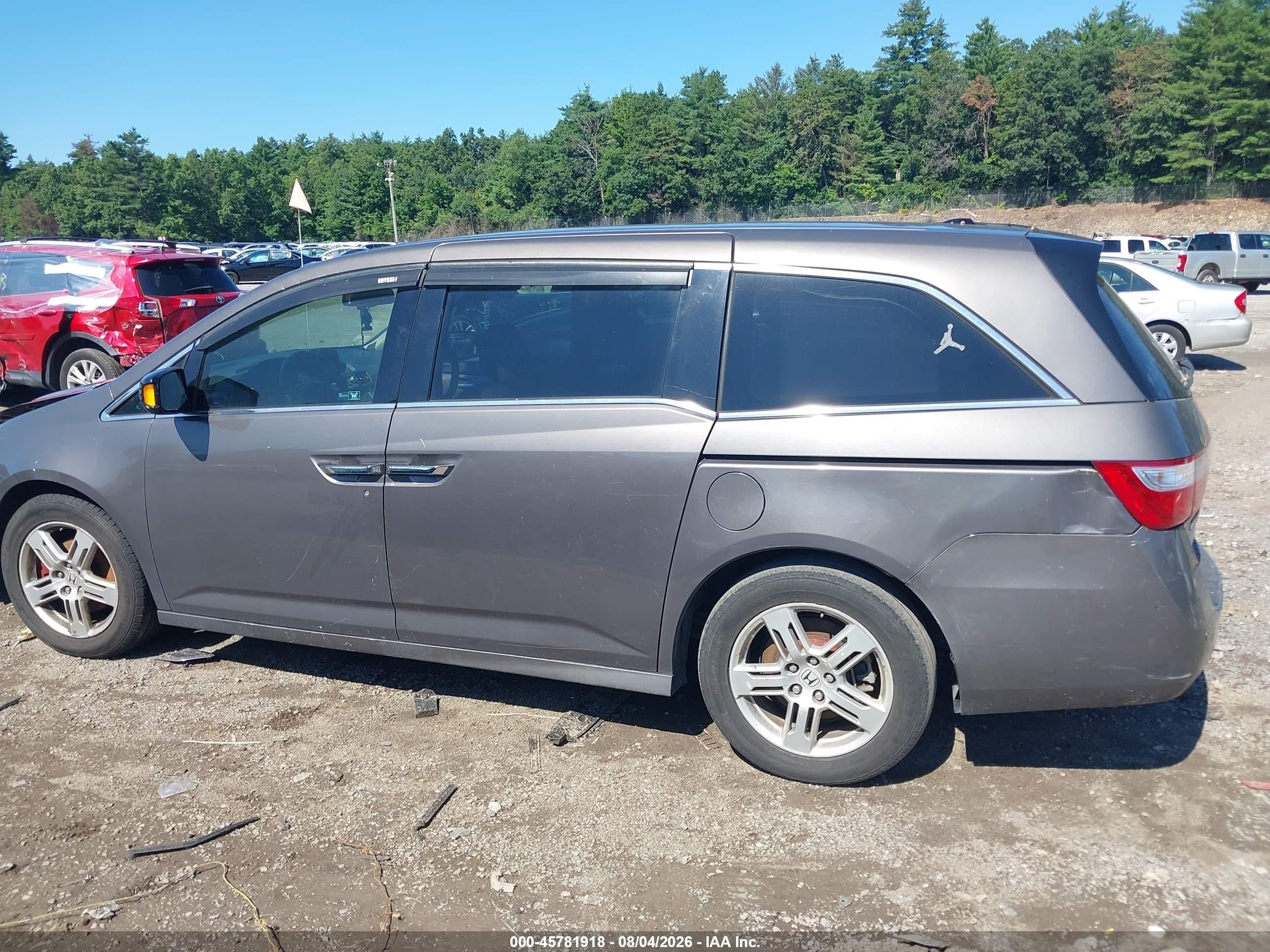 2011 Honda Odyssey Touring/touring Elite Серый vin: 5FNRL5H96BB079970