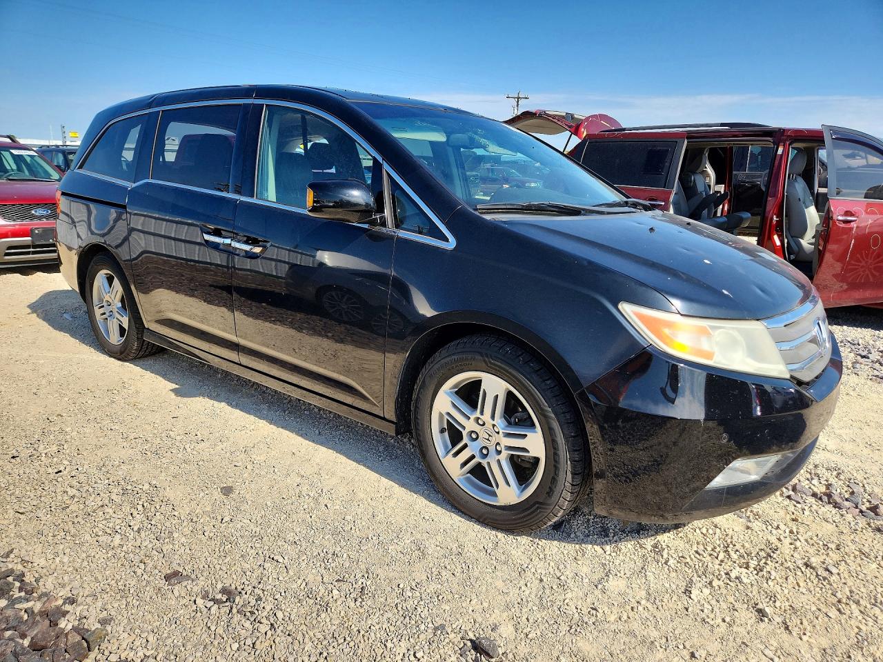 2012 Honda Odyssey Touring Black vin: 5FNRL5H96CB010228