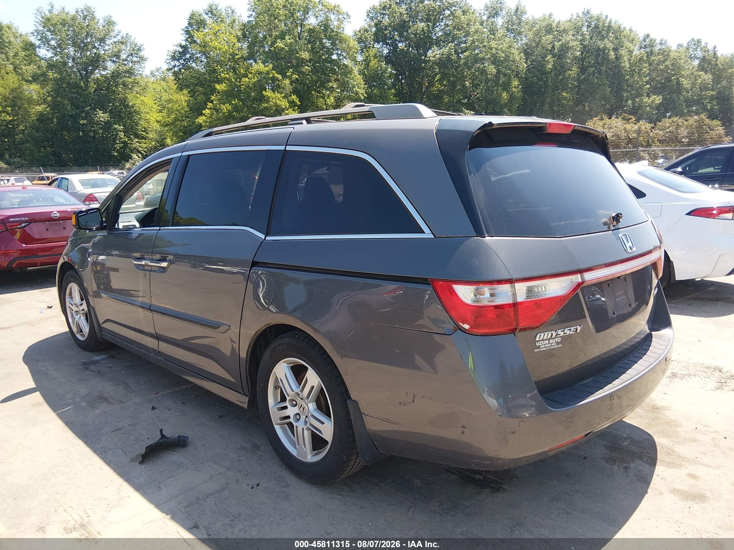 2012 Honda Odyssey Touring/touring Elite Gray vin: 5FNRL5H96CB014103
