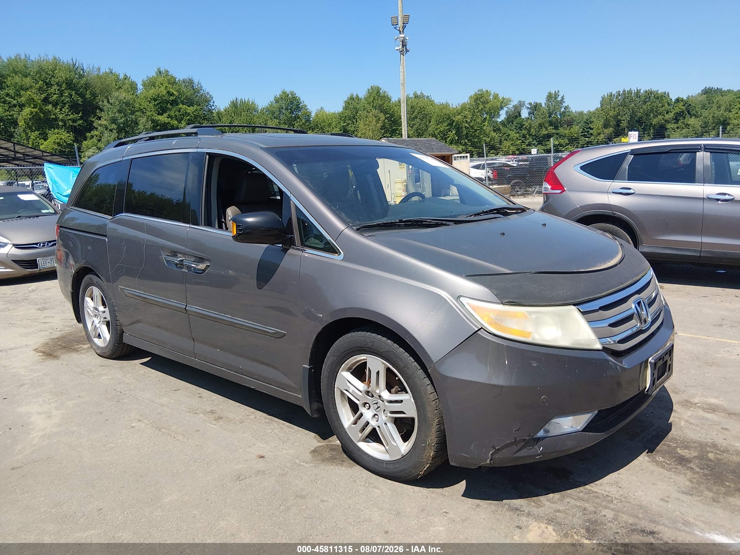 2012 Honda Odyssey Touring/touring Elite Gray vin: 5FNRL5H96CB014103
