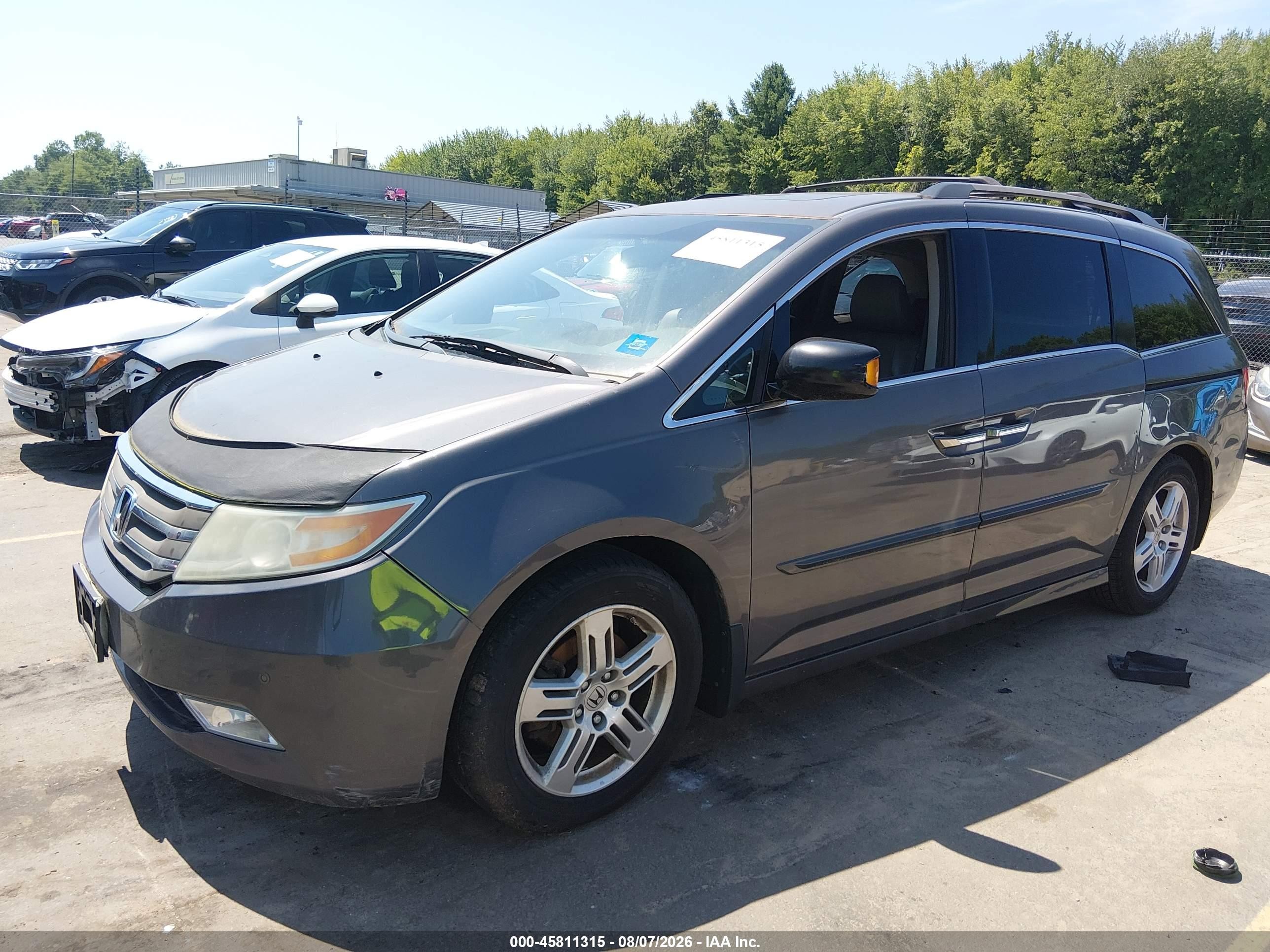 2012 Honda Odyssey Touring/touring Elite Gray vin: 5FNRL5H96CB014103