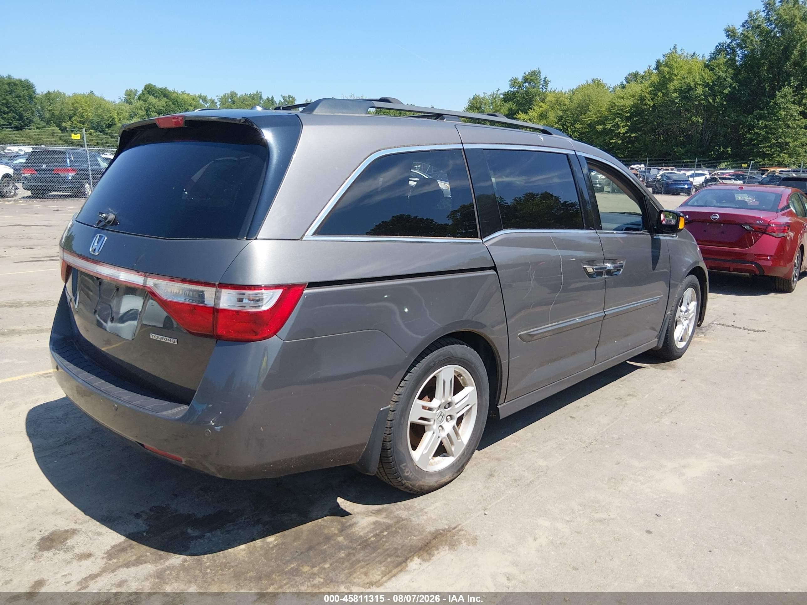 2012 Honda Odyssey Touring/touring Elite Gray vin: 5FNRL5H96CB014103