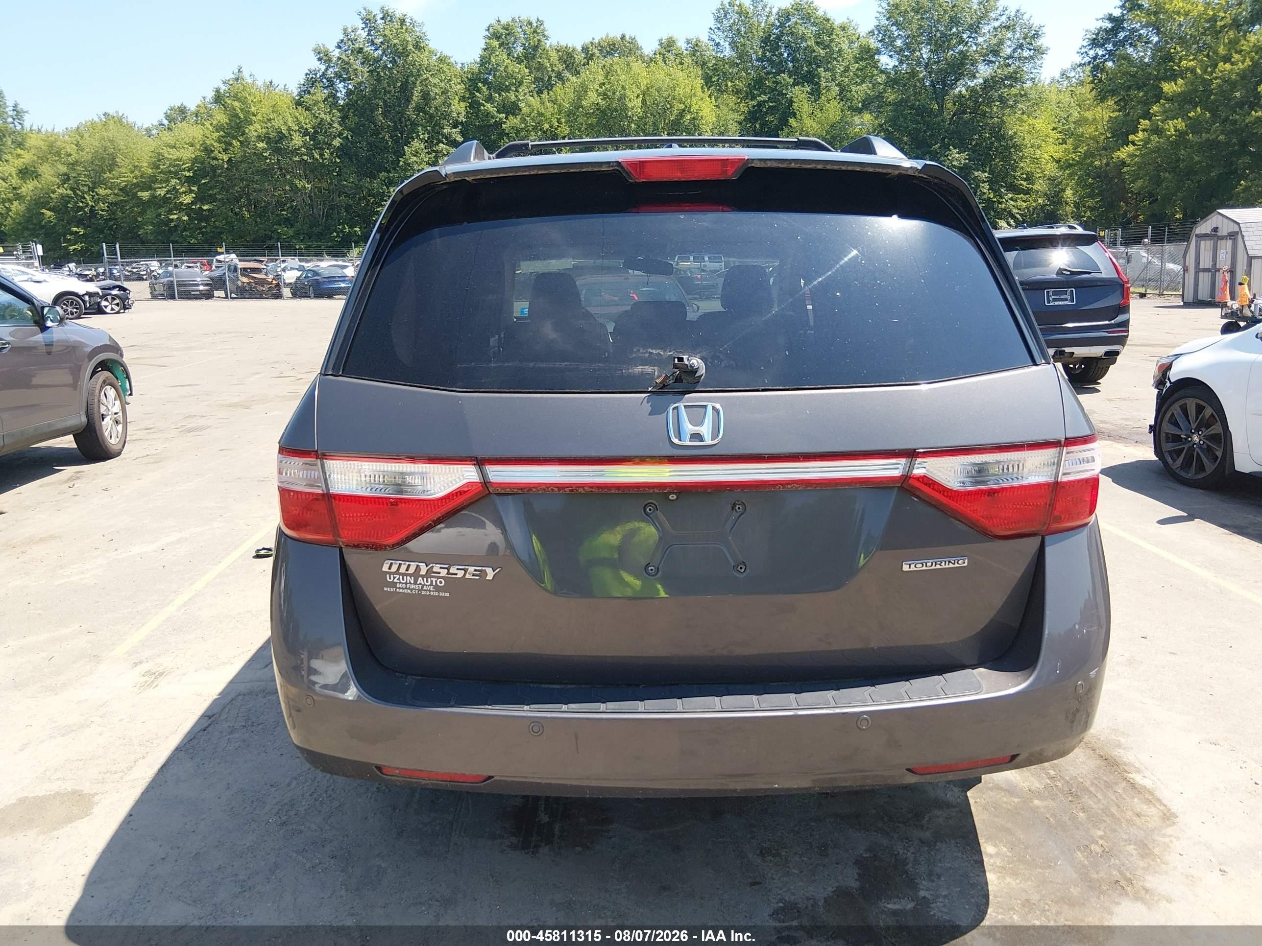 2012 Honda Odyssey Touring/touring Elite Gray vin: 5FNRL5H96CB014103