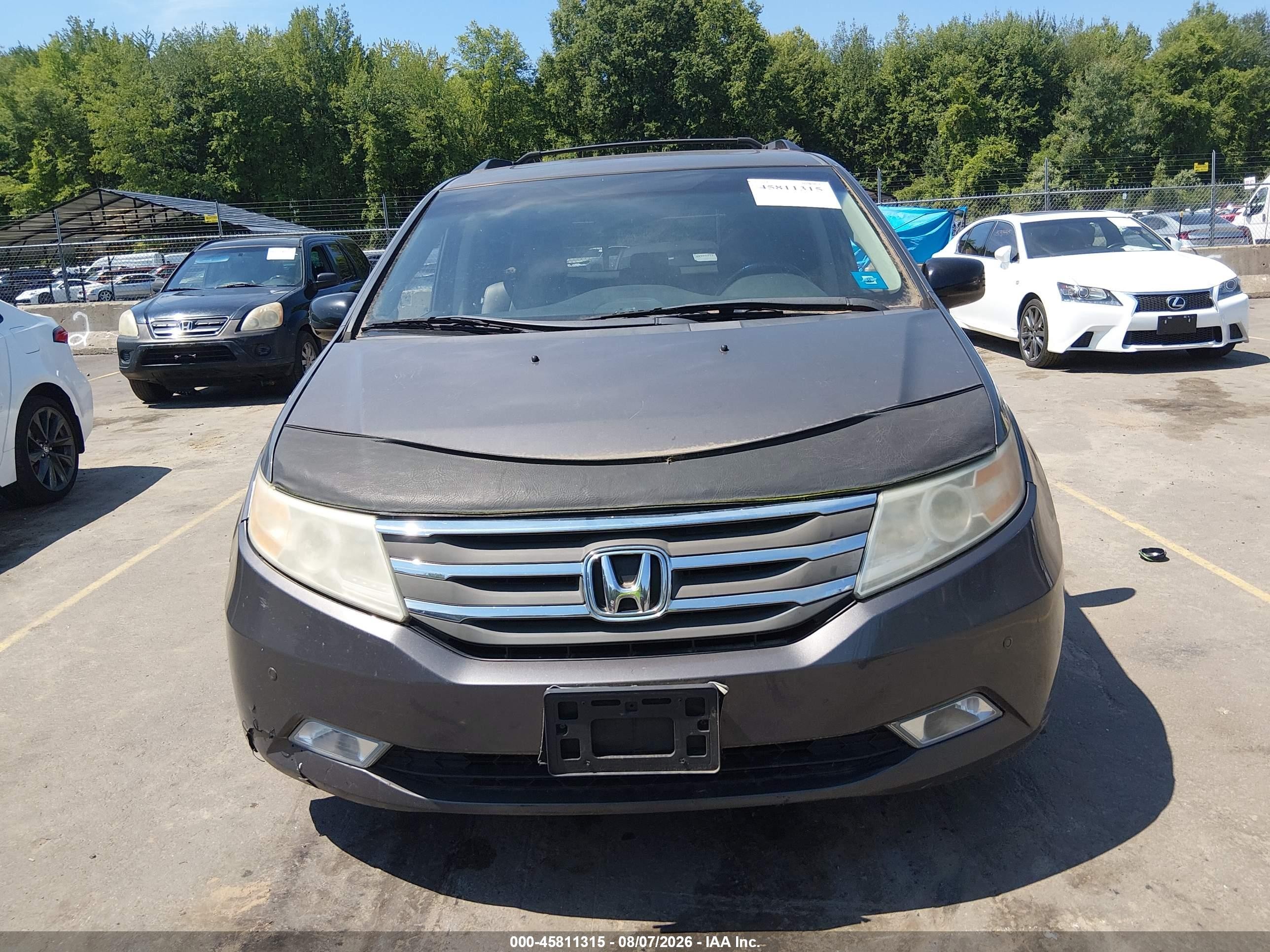 2012 Honda Odyssey Touring/touring Elite Gray vin: 5FNRL5H96CB014103