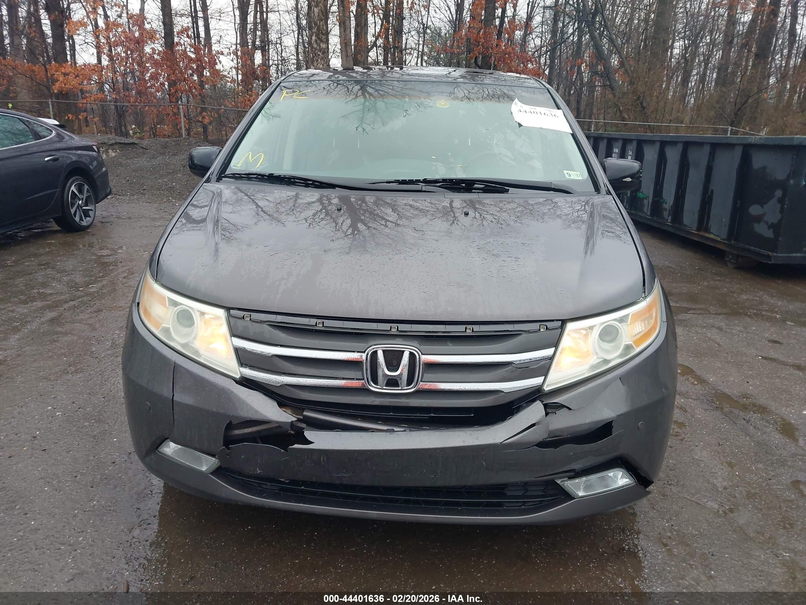 2012 Honda Odyssey Touring/touring Elite Gray vin: 5FNRL5H96CB053418