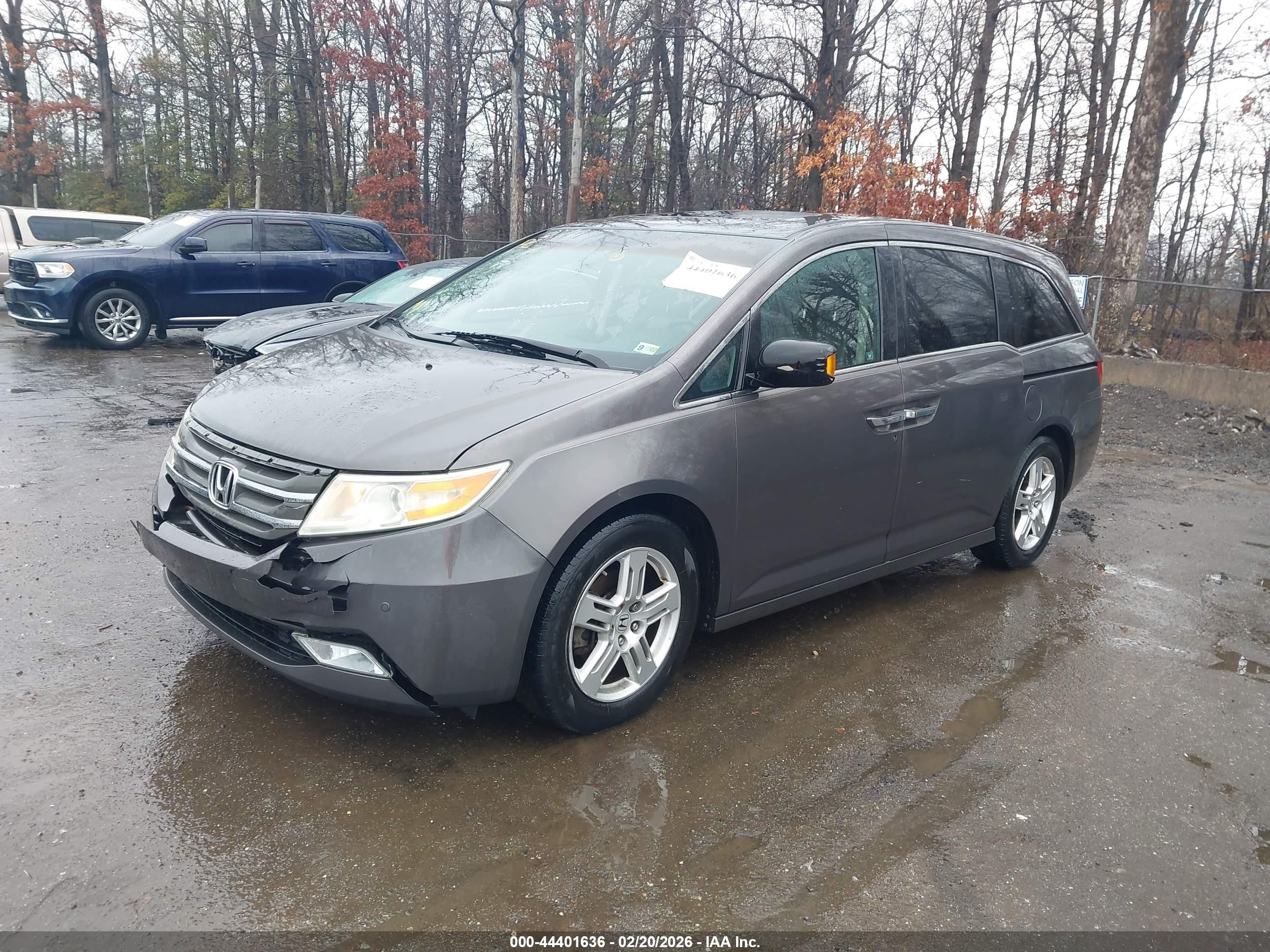 2012 Honda Odyssey Touring/touring Elite Gray vin: 5FNRL5H96CB053418