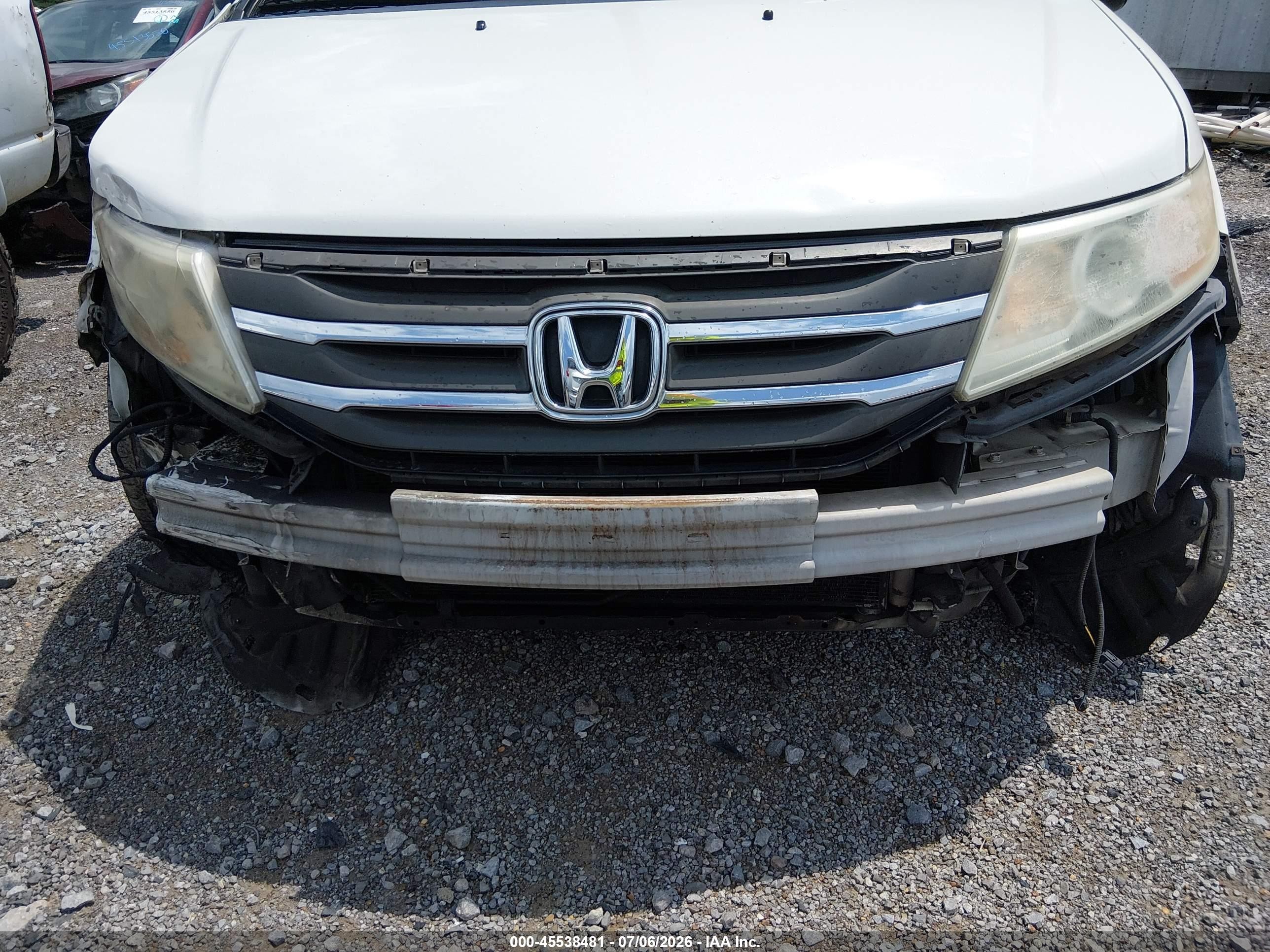 2012 Honda Odyssey Touring/touring Elite Белый vin: 5FNRL5H96CB063818