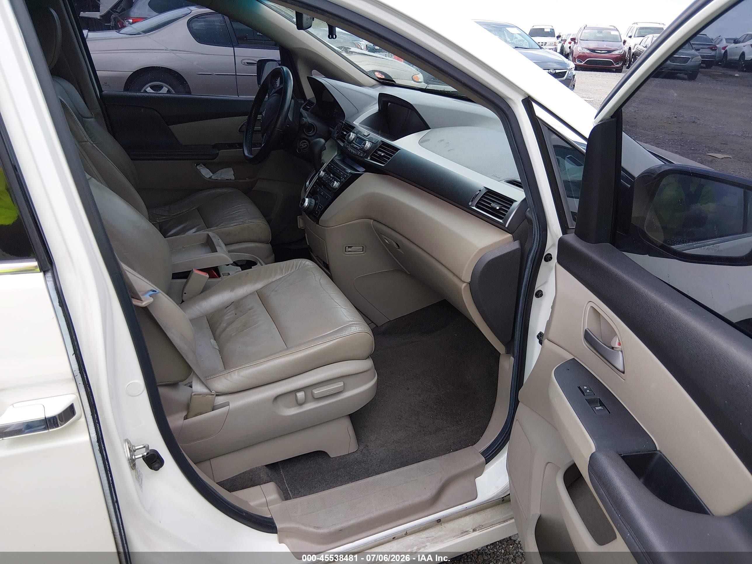 2012 Honda Odyssey Touring/touring Elite Белый vin: 5FNRL5H96CB063818