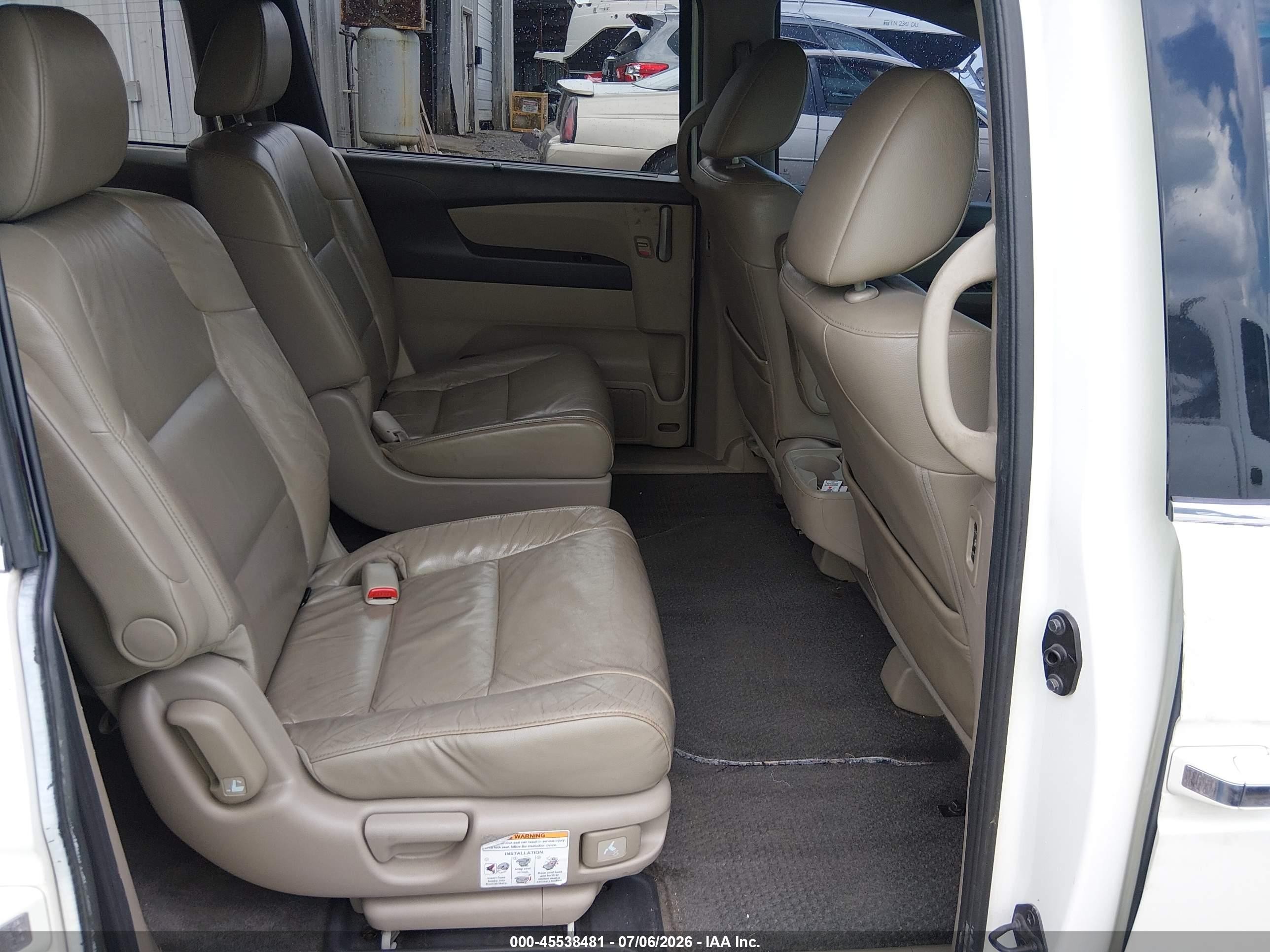 2012 Honda Odyssey Touring/touring Elite Белый vin: 5FNRL5H96CB063818