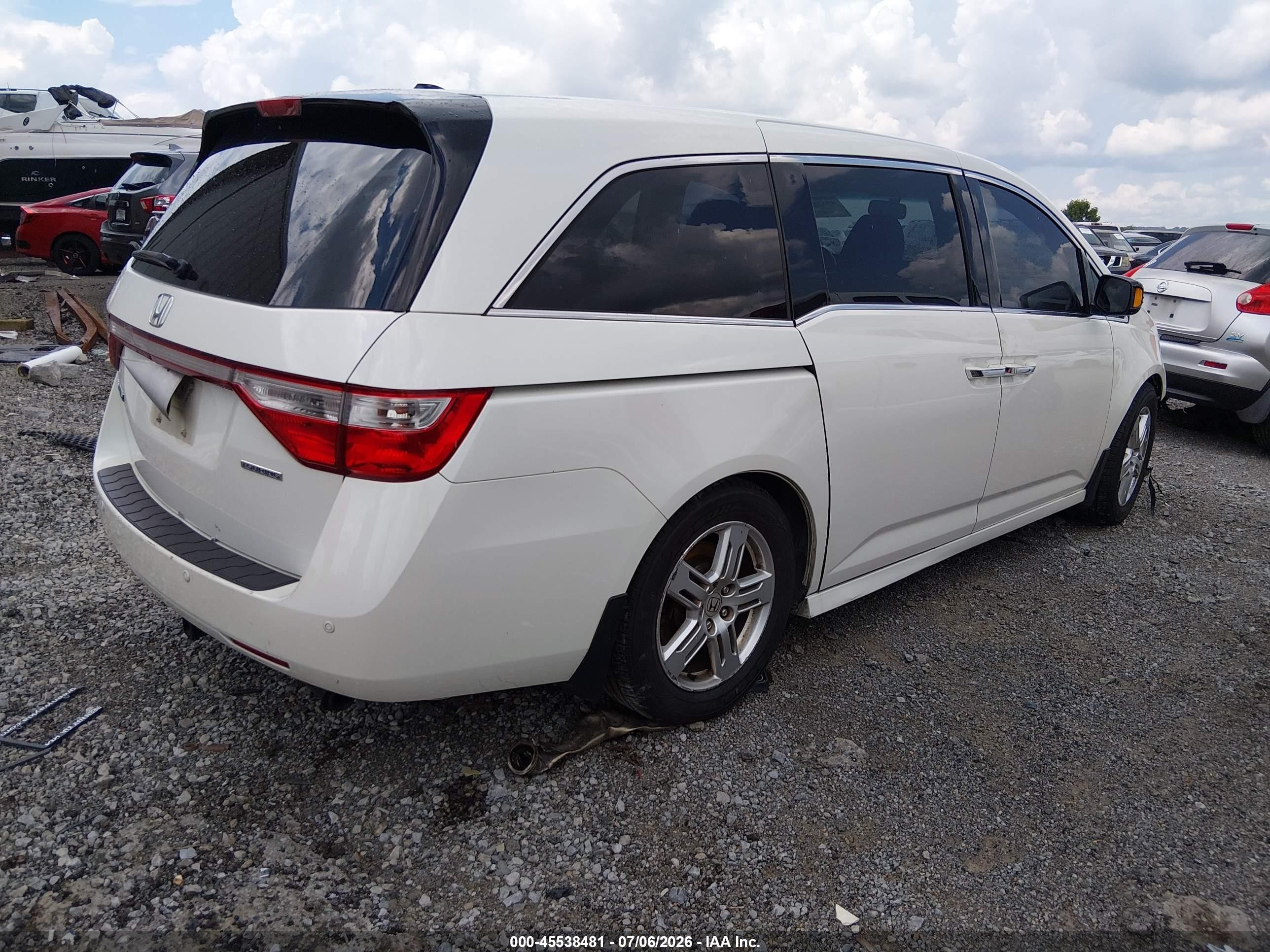 2012 Honda Odyssey Touring/touring Elite Белый vin: 5FNRL5H96CB063818