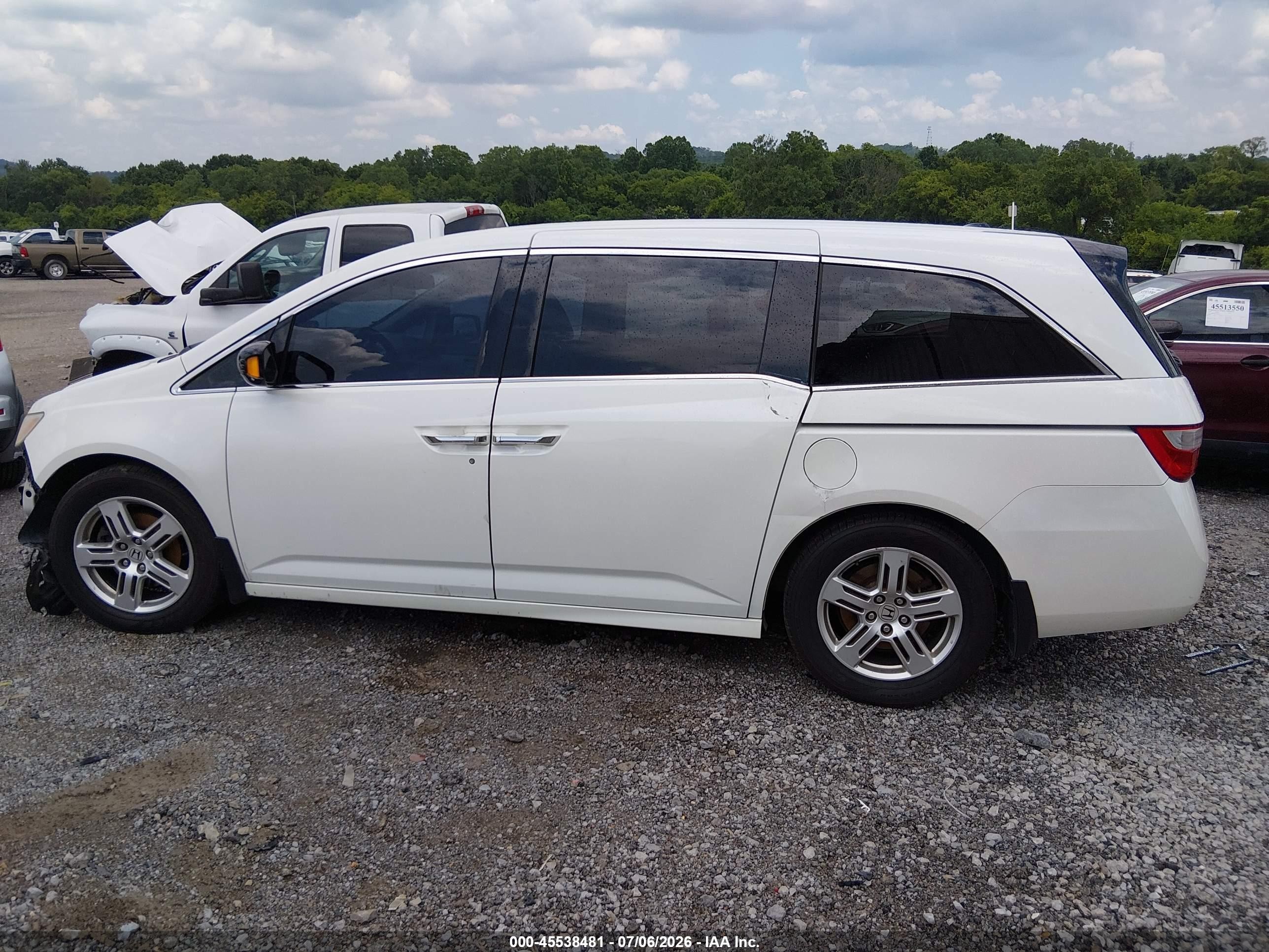 2012 Honda Odyssey Touring/touring Elite Белый vin: 5FNRL5H96CB063818
