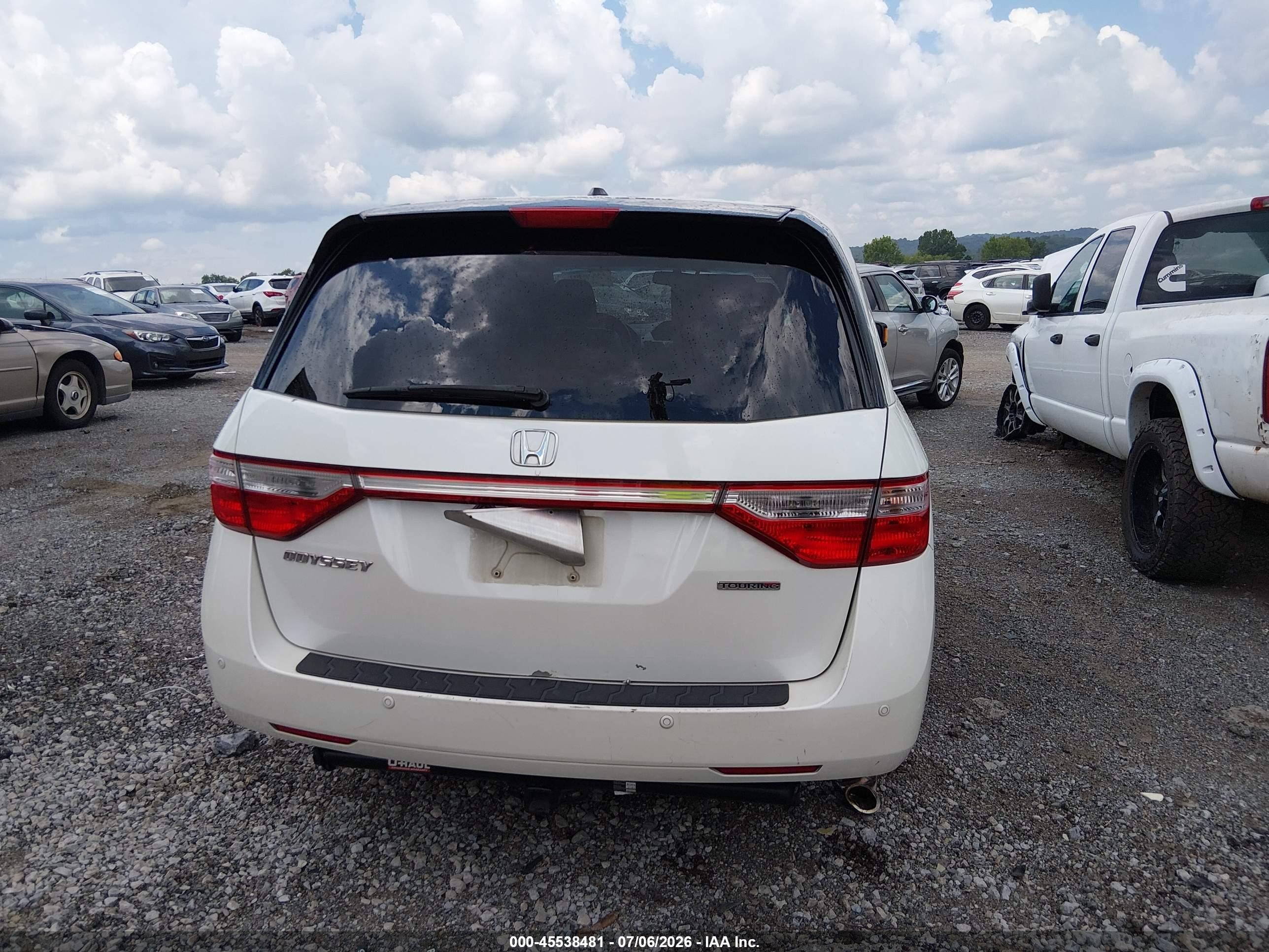 2012 Honda Odyssey Touring/touring Elite Белый vin: 5FNRL5H96CB063818