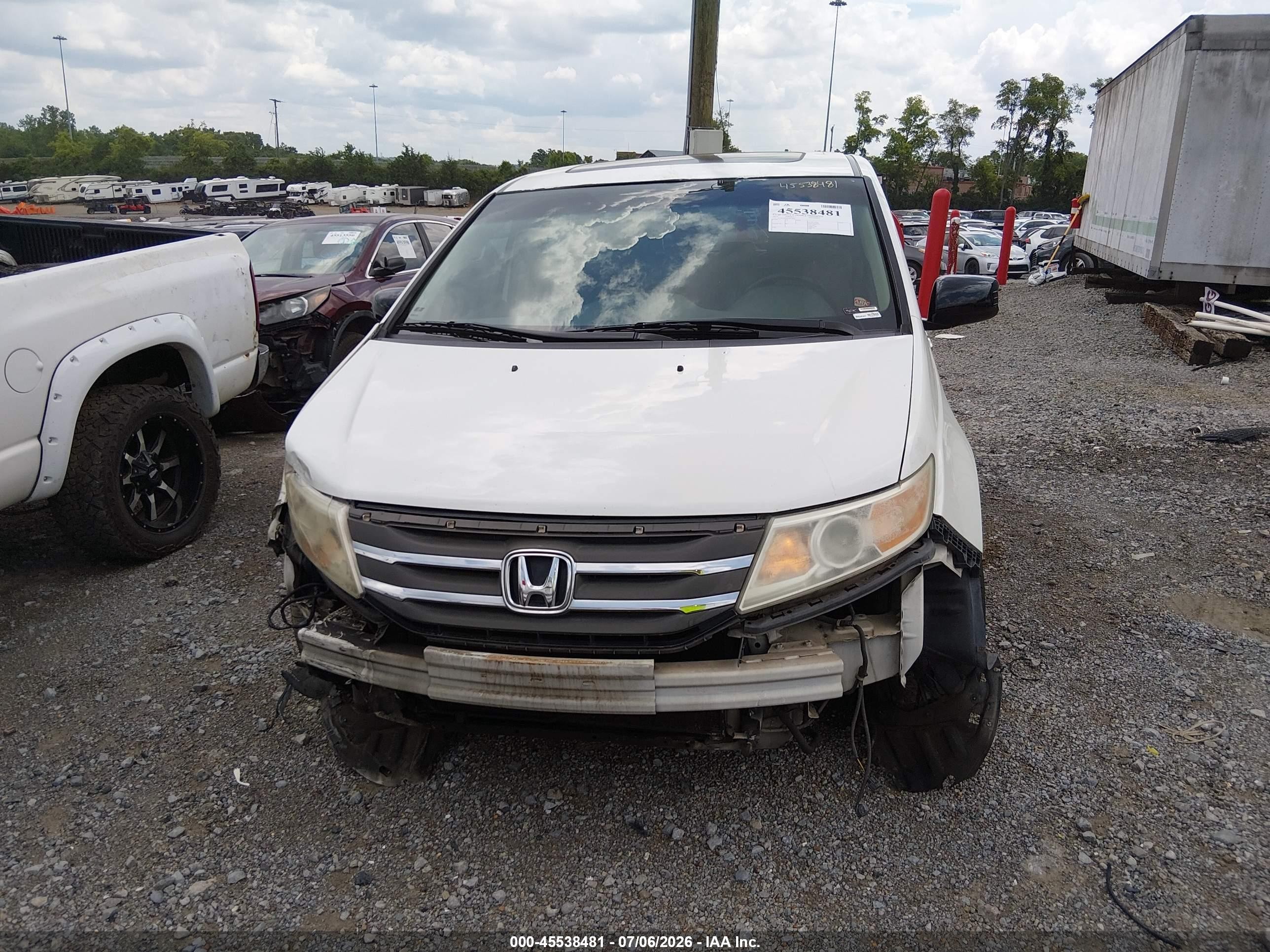 2012 Honda Odyssey Touring/touring Elite Белый vin: 5FNRL5H96CB063818