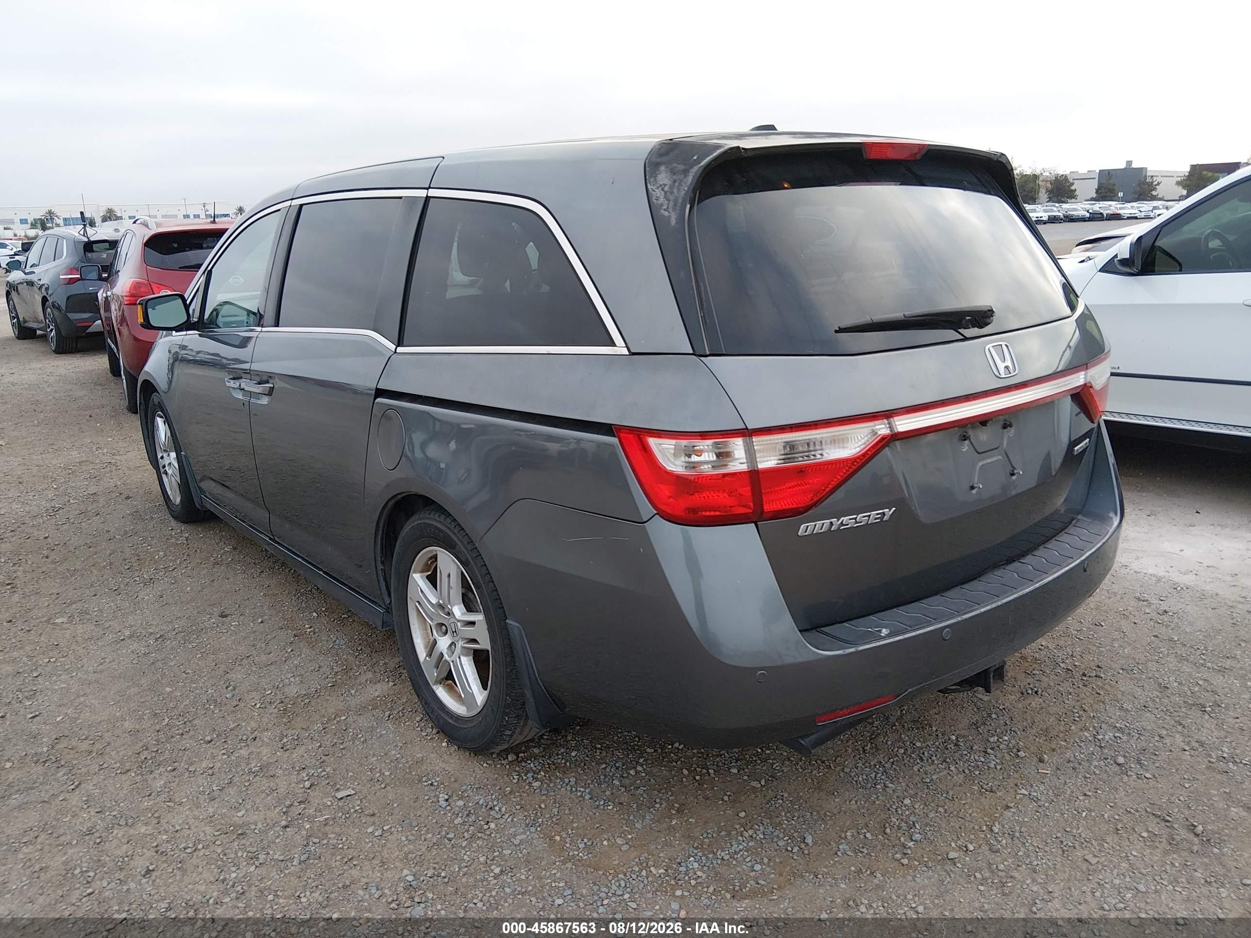 2012 Honda Odyssey Touring/touring Elite Gray vin: 5FNRL5H96CB103928