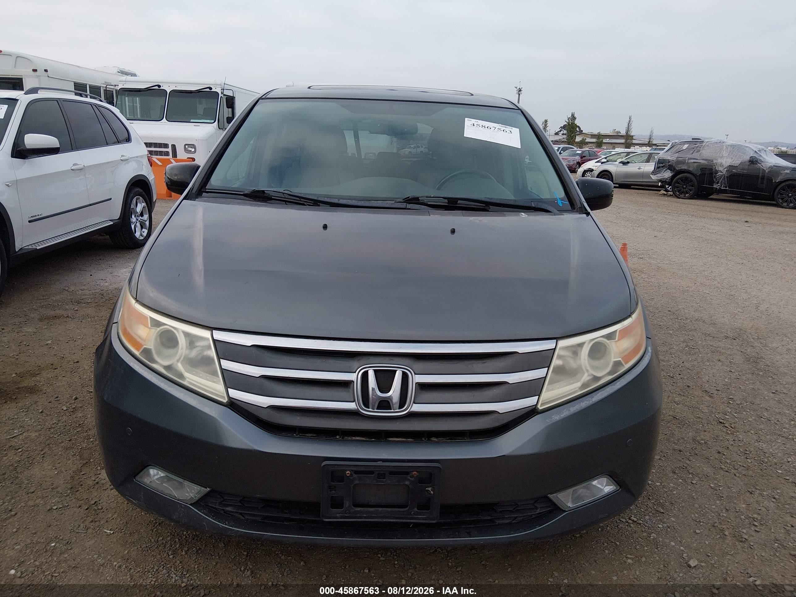 2012 Honda Odyssey Touring/touring Elite Gray vin: 5FNRL5H96CB103928