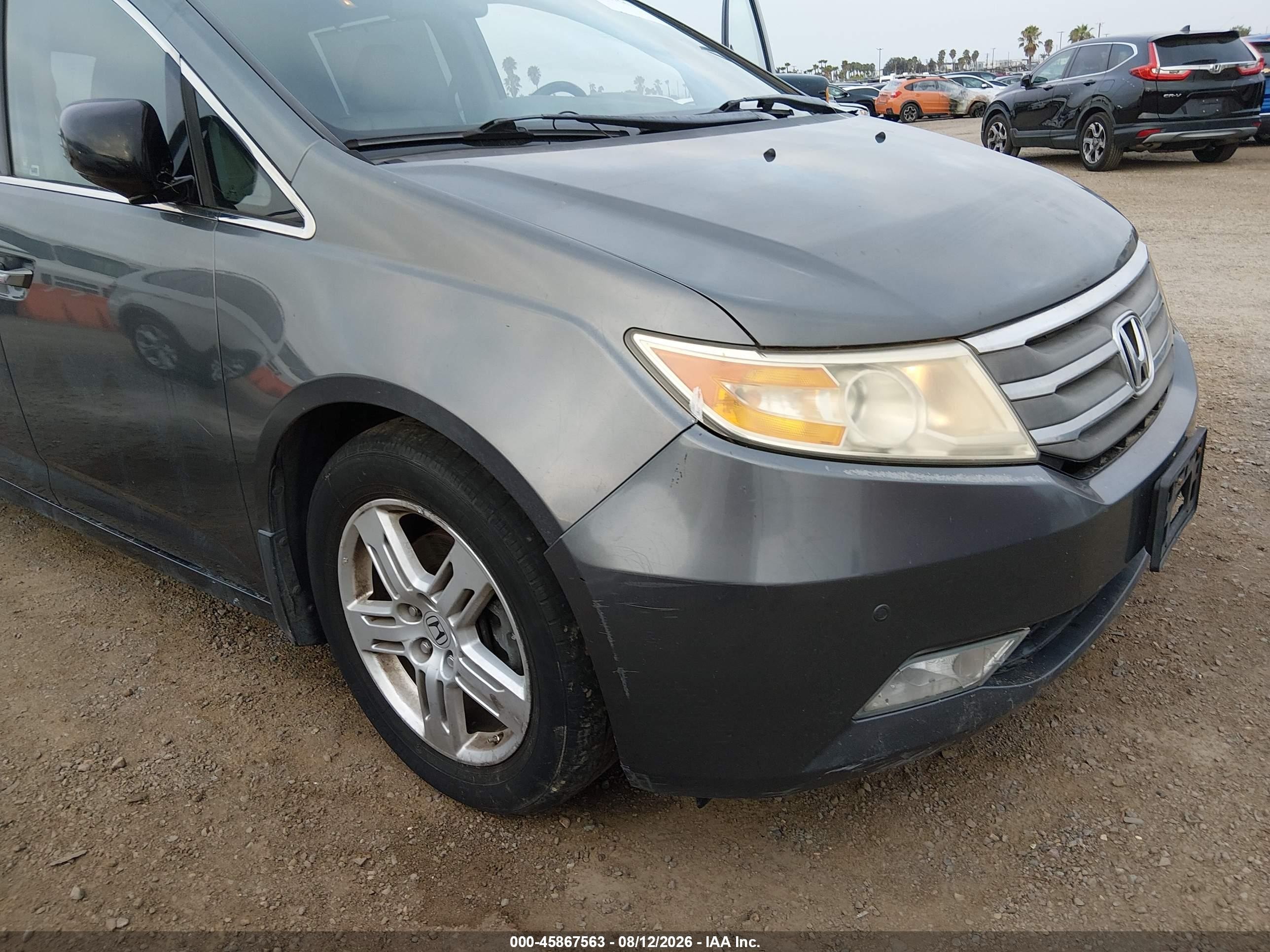 2012 Honda Odyssey Touring/touring Elite Gray vin: 5FNRL5H96CB103928