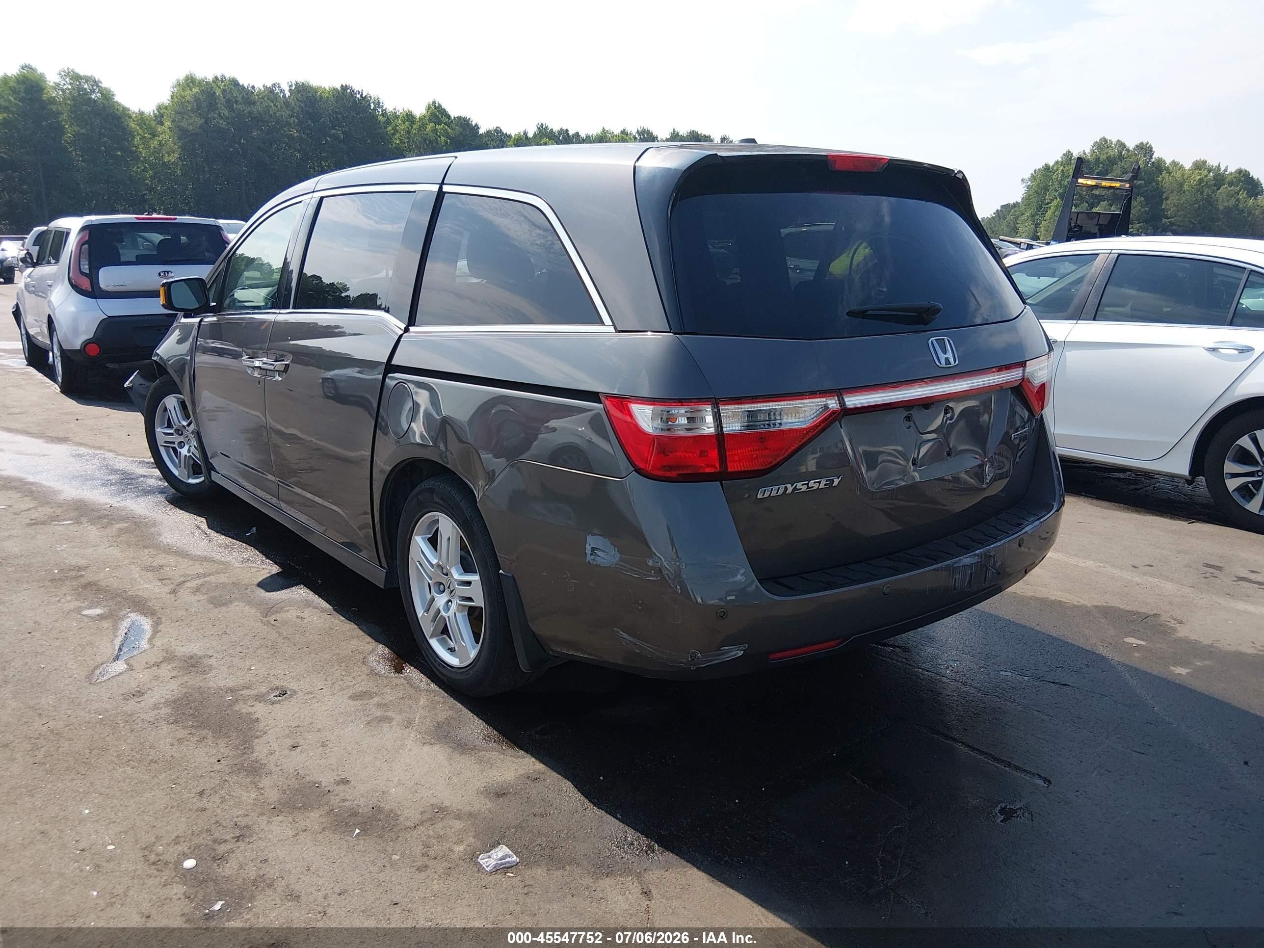 2012 Honda Odyssey Touring/touring Elite Gray vin: 5FNRL5H96CB133432