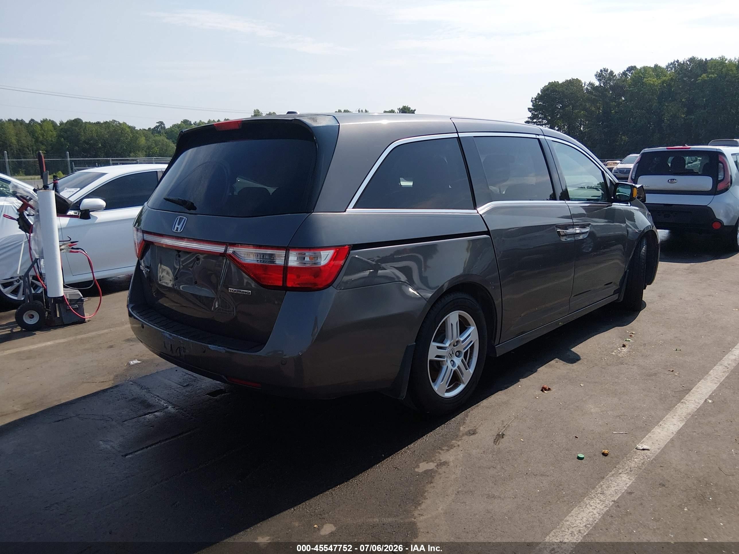 2012 Honda Odyssey Touring/touring Elite Gray vin: 5FNRL5H96CB133432