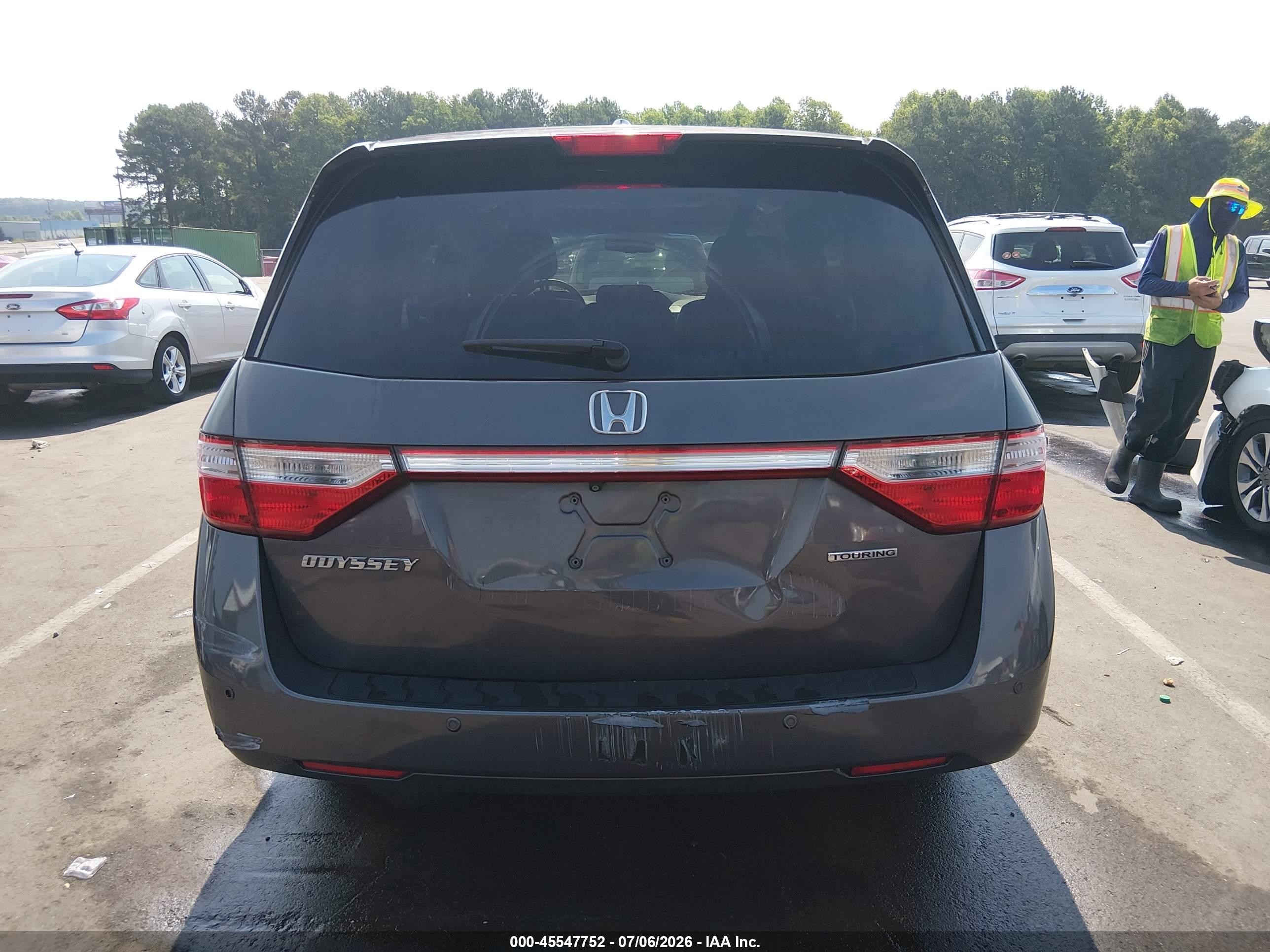 2012 Honda Odyssey Touring/touring Elite Gray vin: 5FNRL5H96CB133432
