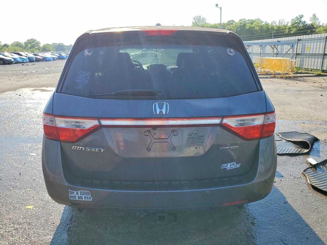 2013 Honda Odyssey Touring Gray vin: 5FNRL5H96DB002115