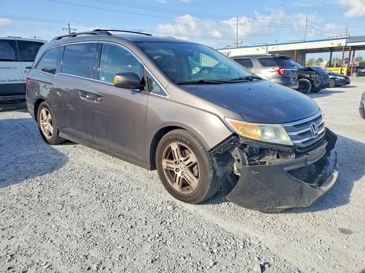 2013 Honda Odyssey Touring Gray vin: 5FNRL5H96DB050987