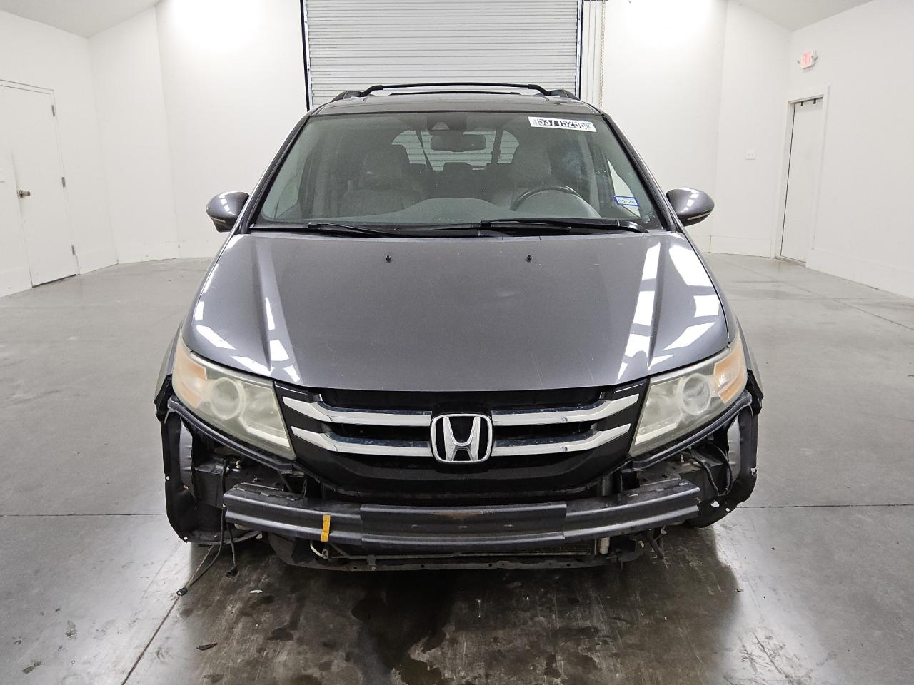 2014 Honda Odyssey Touring Blue vin: 5FNRL5H96EB070772 Damage: Front Bumper Reinforcement, Broken, Replacement Required
