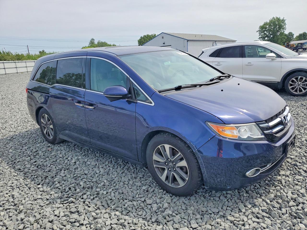 2014 Honda Odyssey Touring Blue vin: 5FNRL5H96EB088740