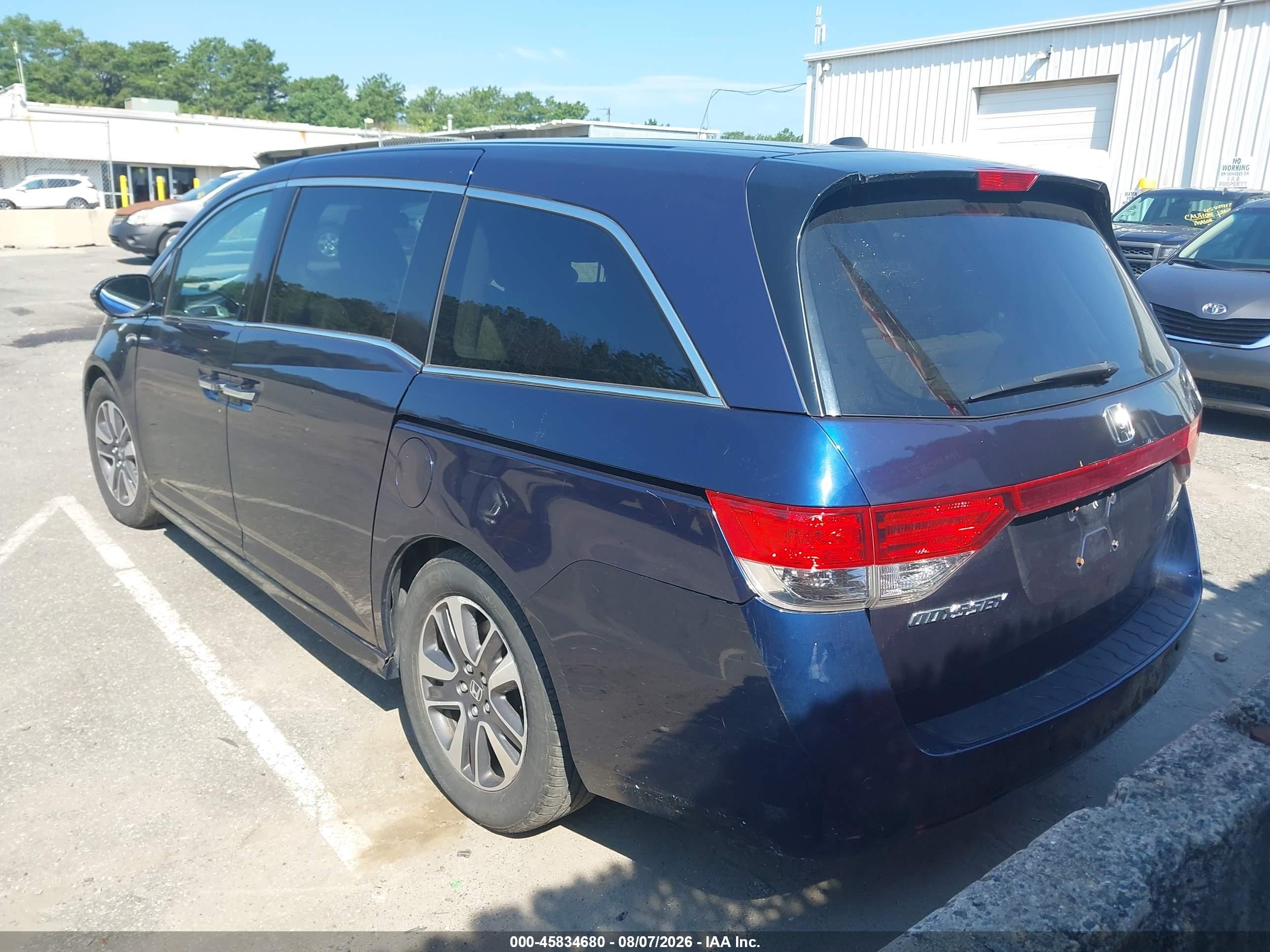 2014 Honda Odyssey Touring/touring Elite Blue vin: 5FNRL5H96EB088740