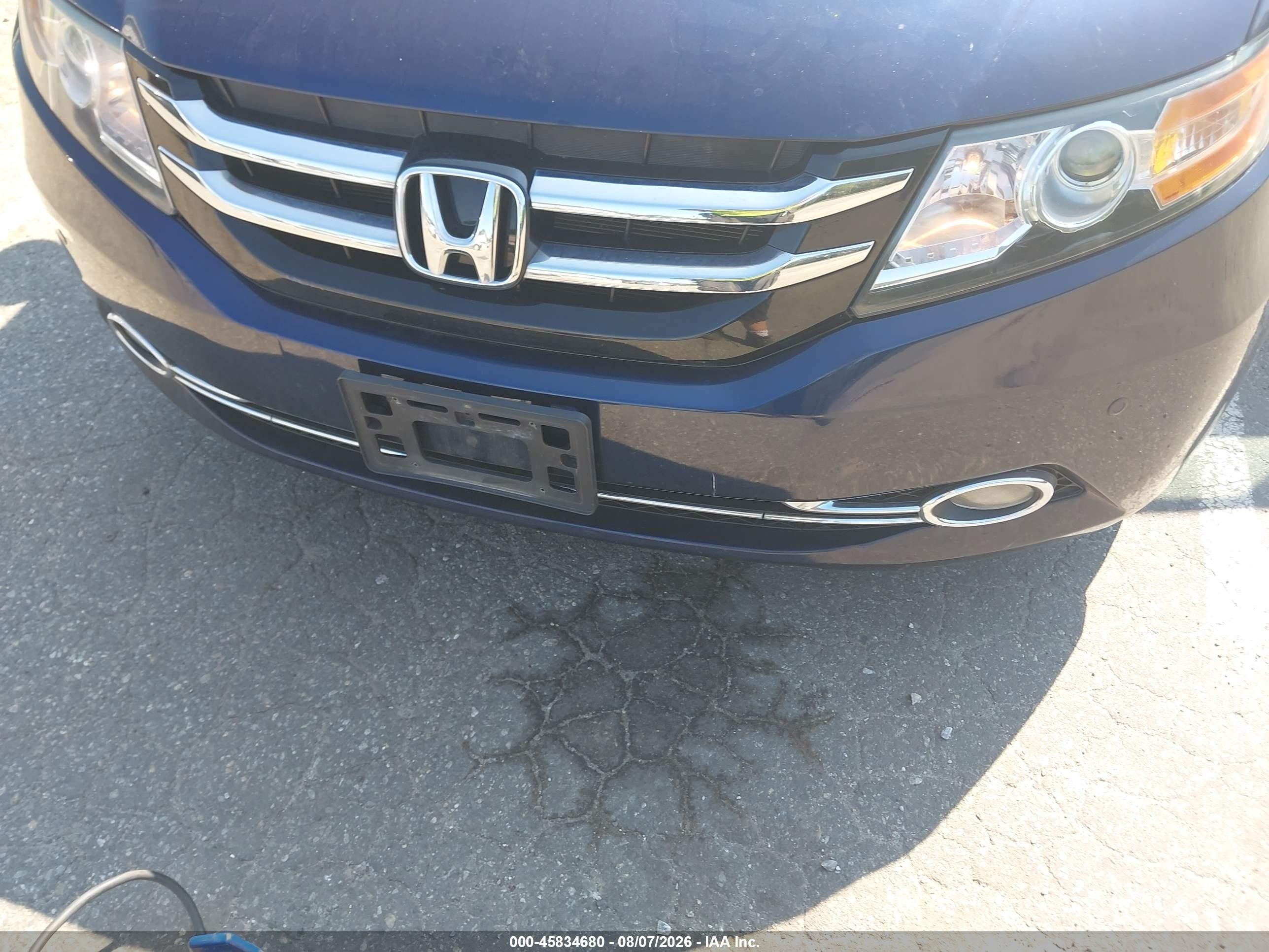 2014 Honda Odyssey Touring/touring Elite Blue vin: 5FNRL5H96EB088740