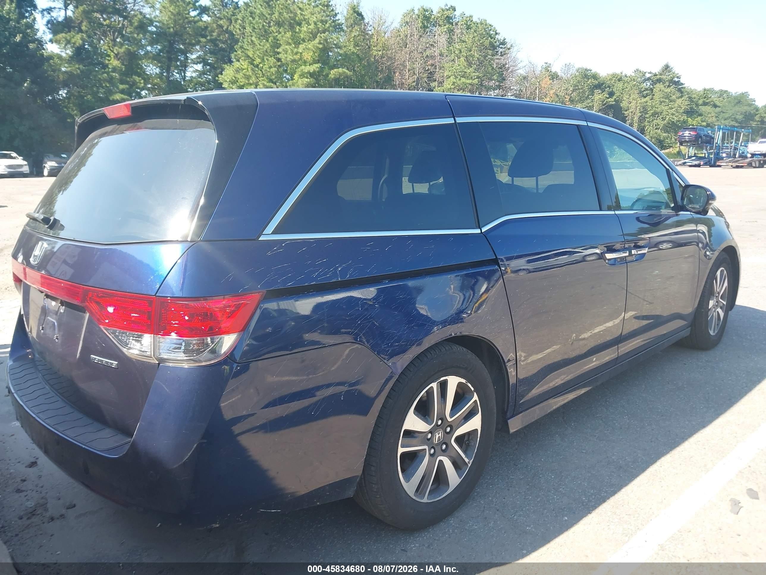 2014 Honda Odyssey Touring/touring Elite Blue vin: 5FNRL5H96EB088740