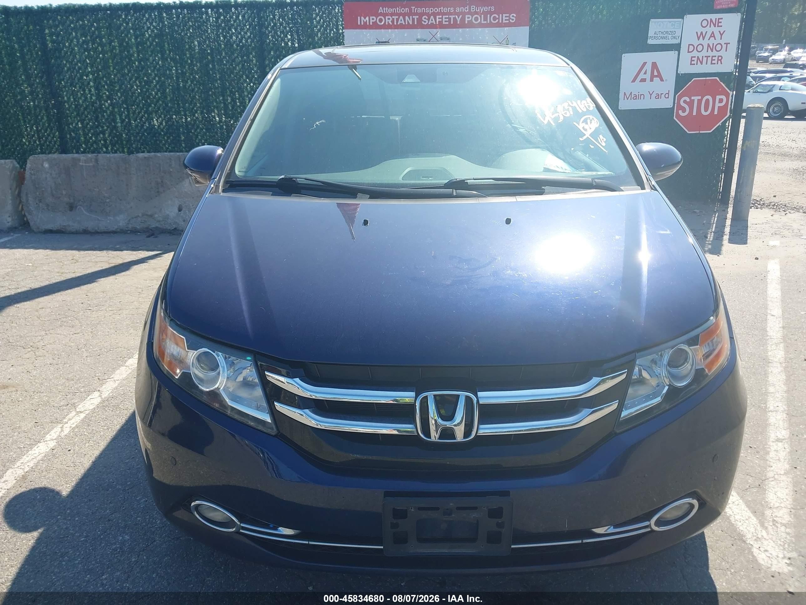 2014 Honda Odyssey Touring/touring Elite Blue vin: 5FNRL5H96EB088740