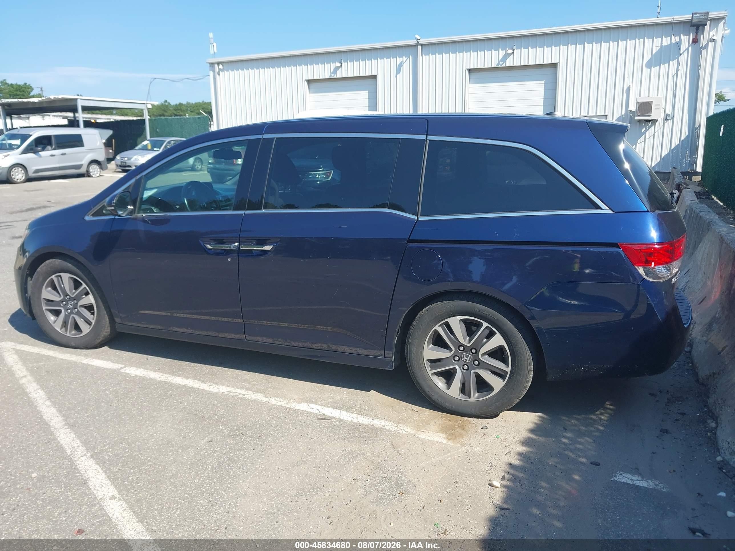 2014 Honda Odyssey Touring/touring Elite Blue vin: 5FNRL5H96EB088740