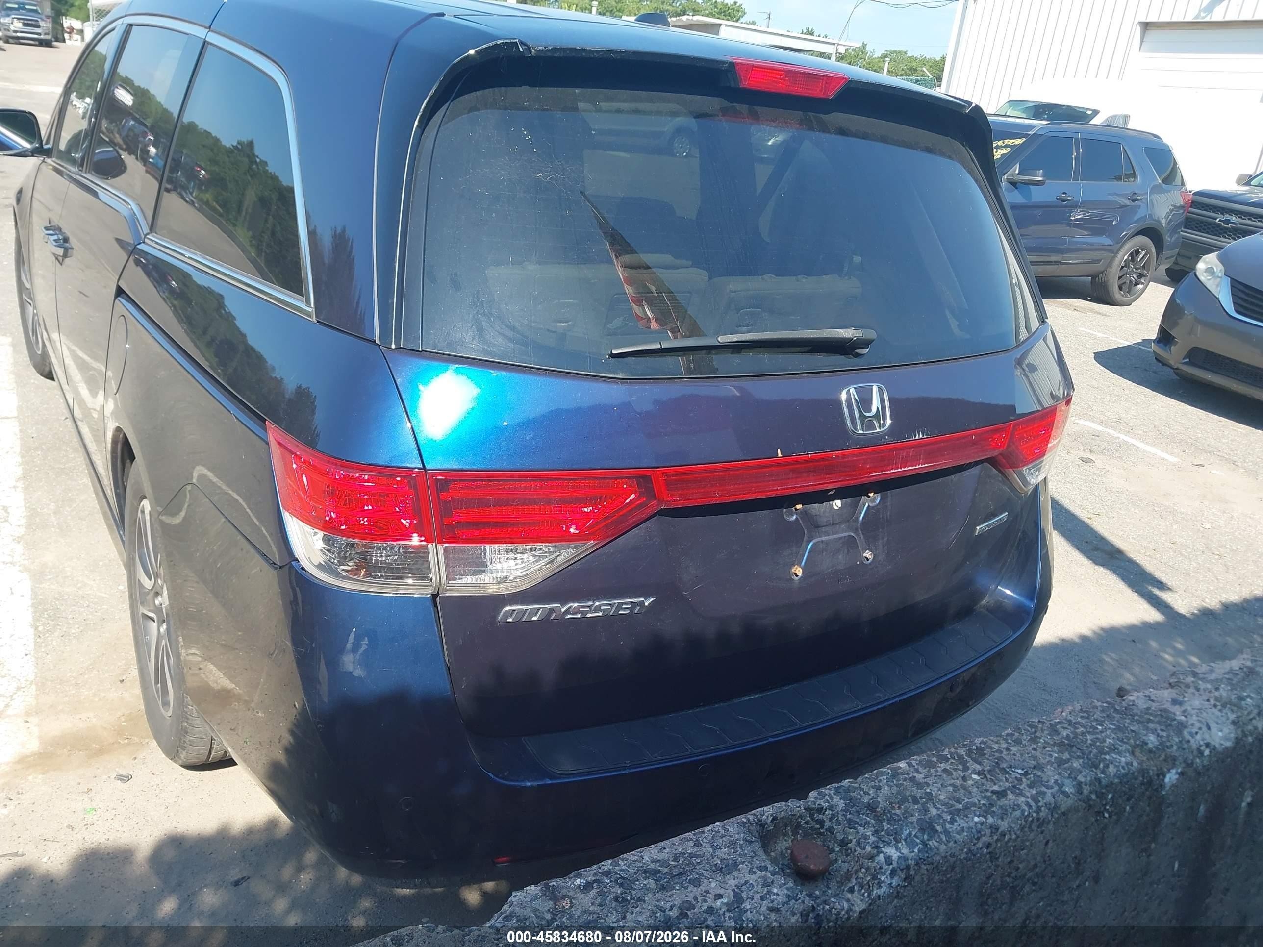 2014 Honda Odyssey Touring/touring Elite Blue vin: 5FNRL5H96EB088740