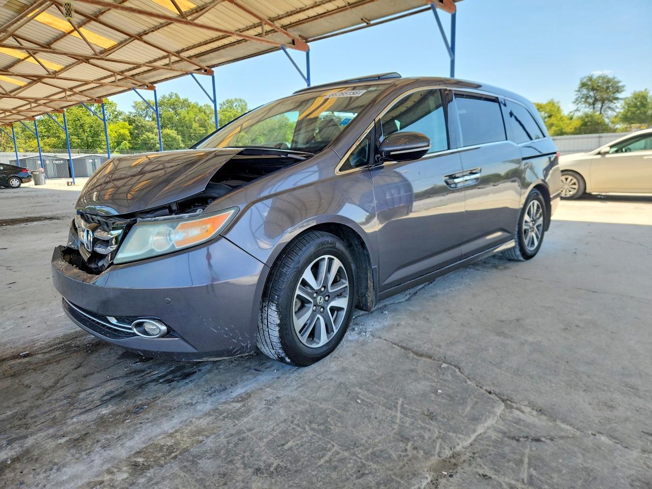 2014 Honda Odyssey Touring Gray vin: 5FNRL5H96EB112566