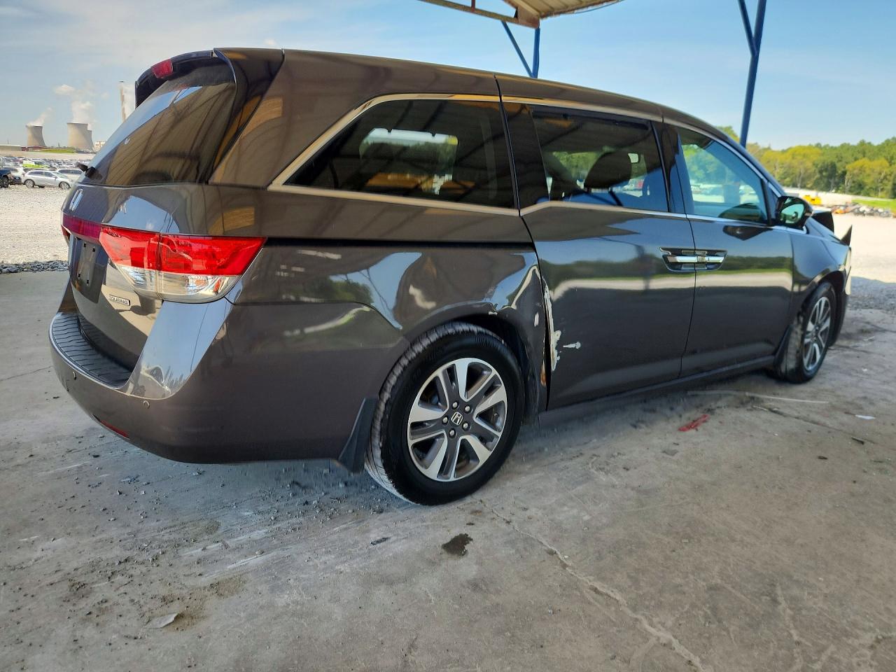 2014 Honda Odyssey Touring Gray vin: 5FNRL5H96EB112566