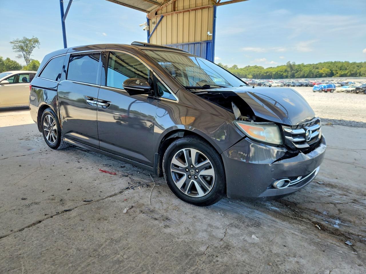 2014 Honda Odyssey Touring Gray vin: 5FNRL5H96EB112566