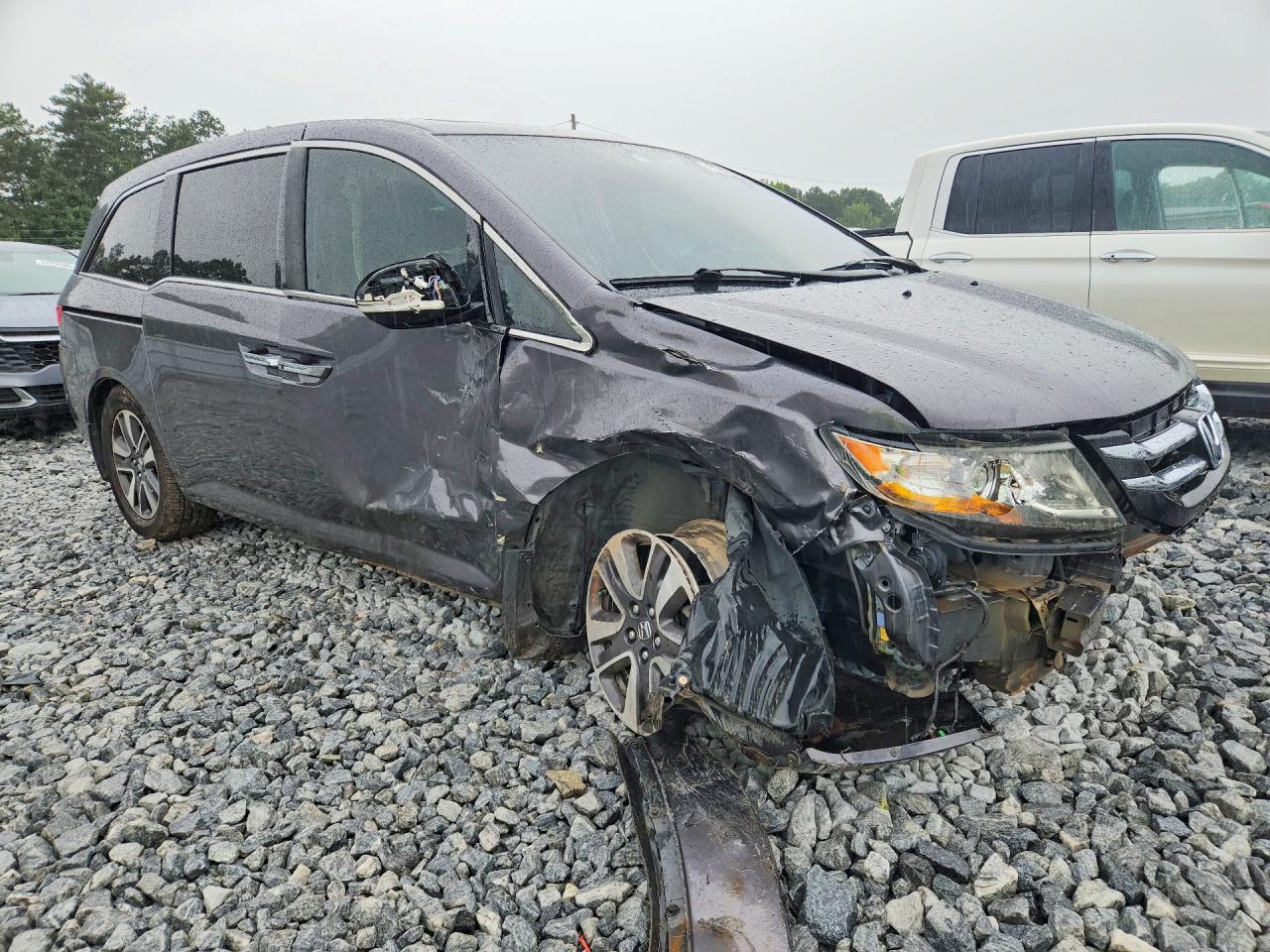 2014 Honda Odyssey Touring Gray vin: 5FNRL5H96EB122031