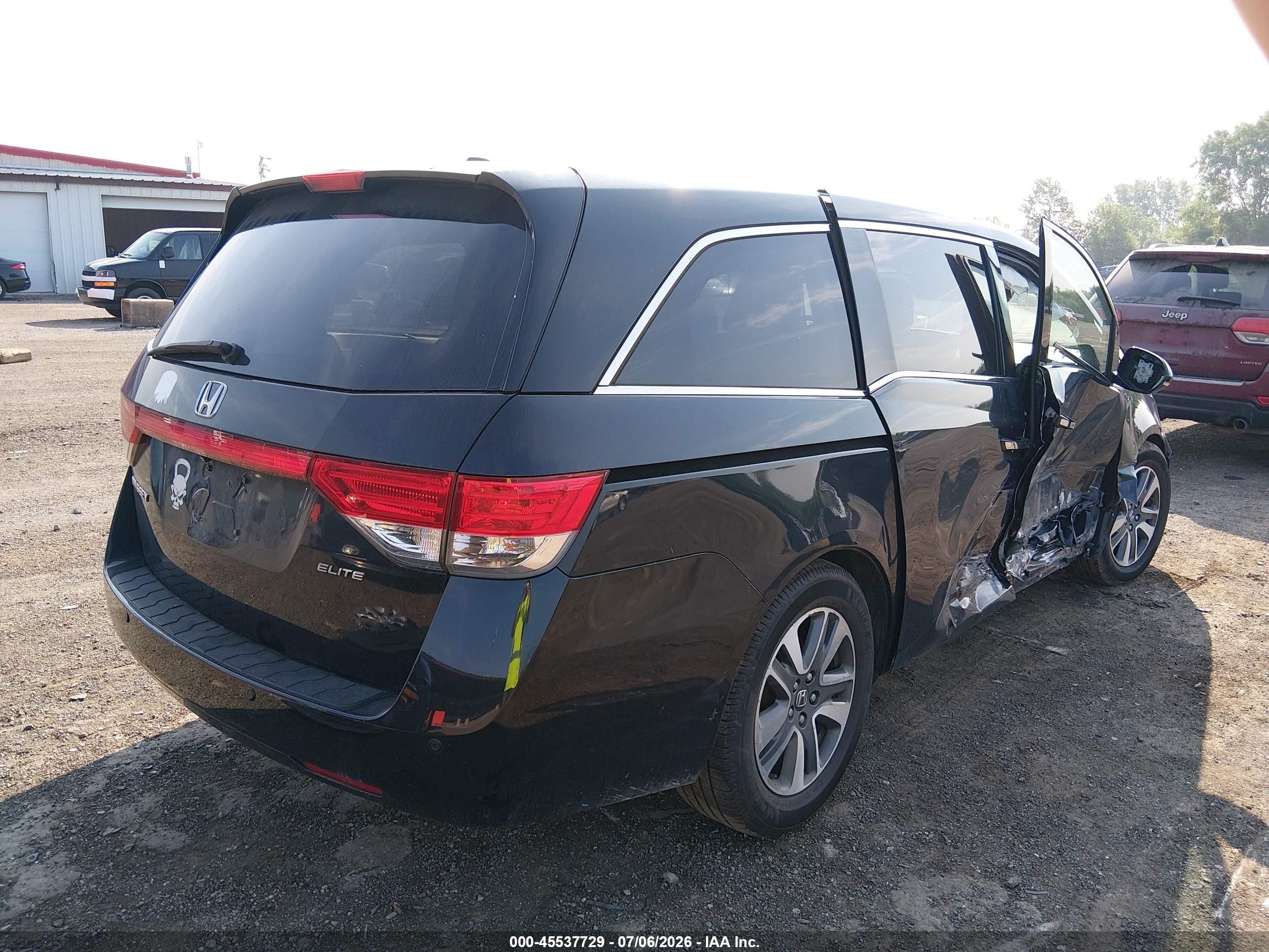 2015 Honda Odyssey Touring/touring Elite Black vin: 5FNRL5H96FB036848