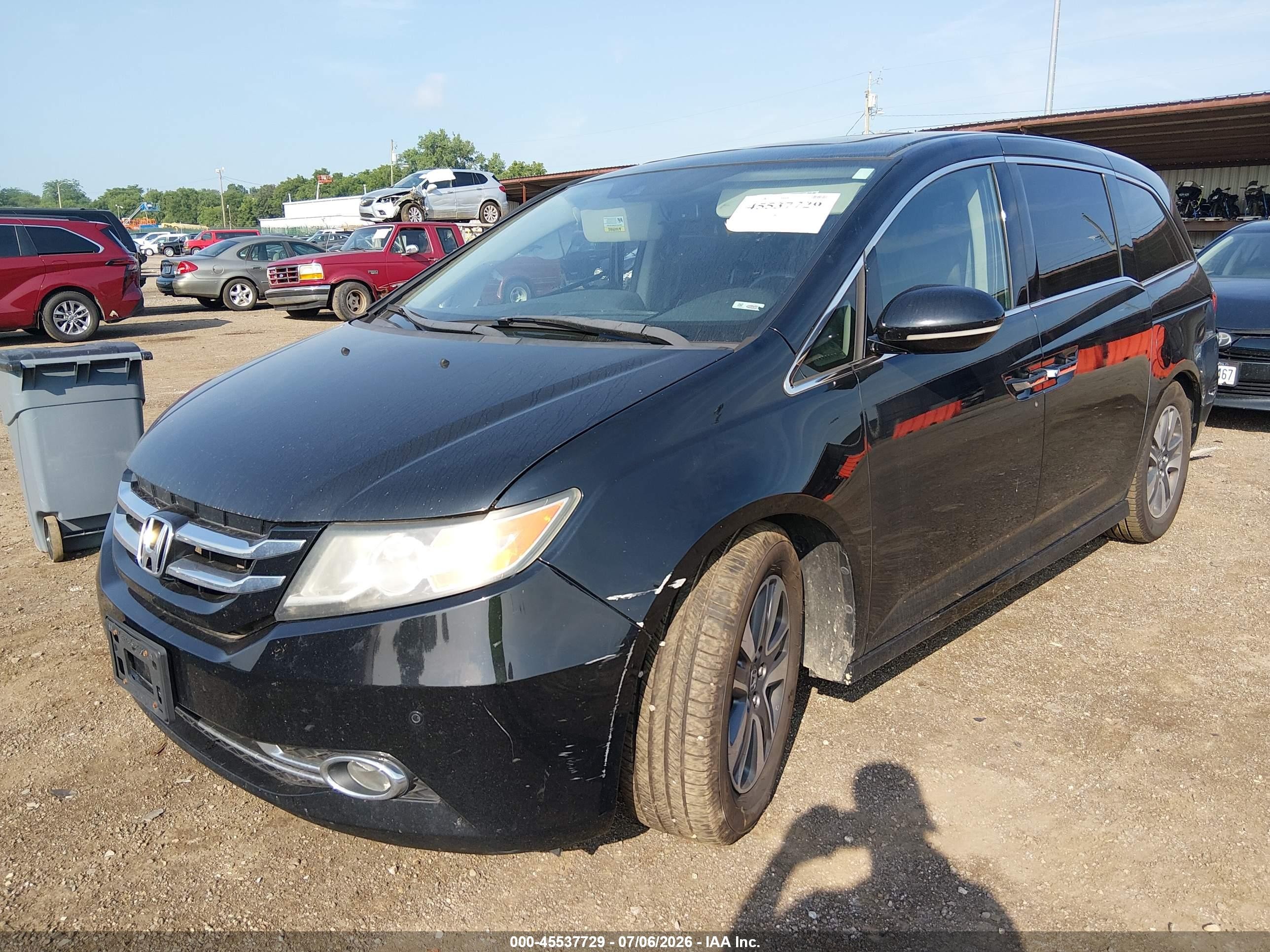 2015 Honda Odyssey Touring/touring Elite Black vin: 5FNRL5H96FB036848