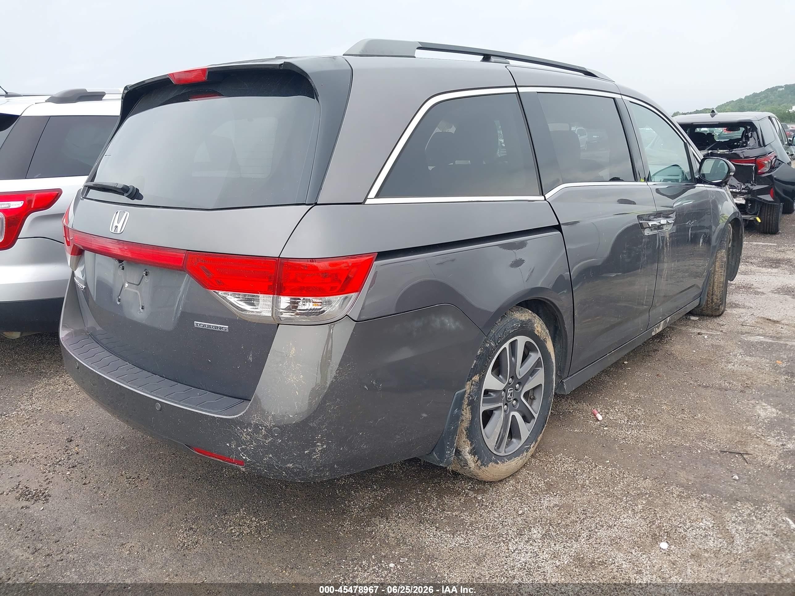 2015 Honda Odyssey Touring/touring Elite Gray vin: 5FNRL5H96FB082244