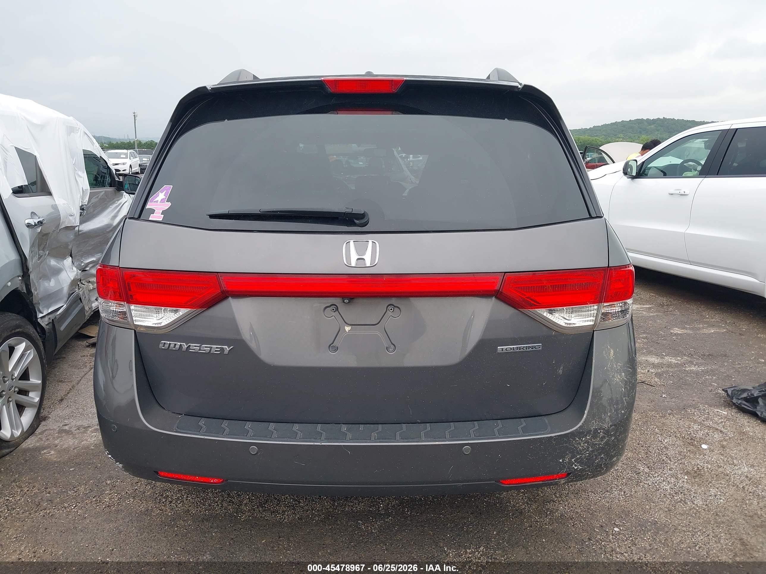 2015 Honda Odyssey Touring/touring Elite Gray vin: 5FNRL5H96FB082244