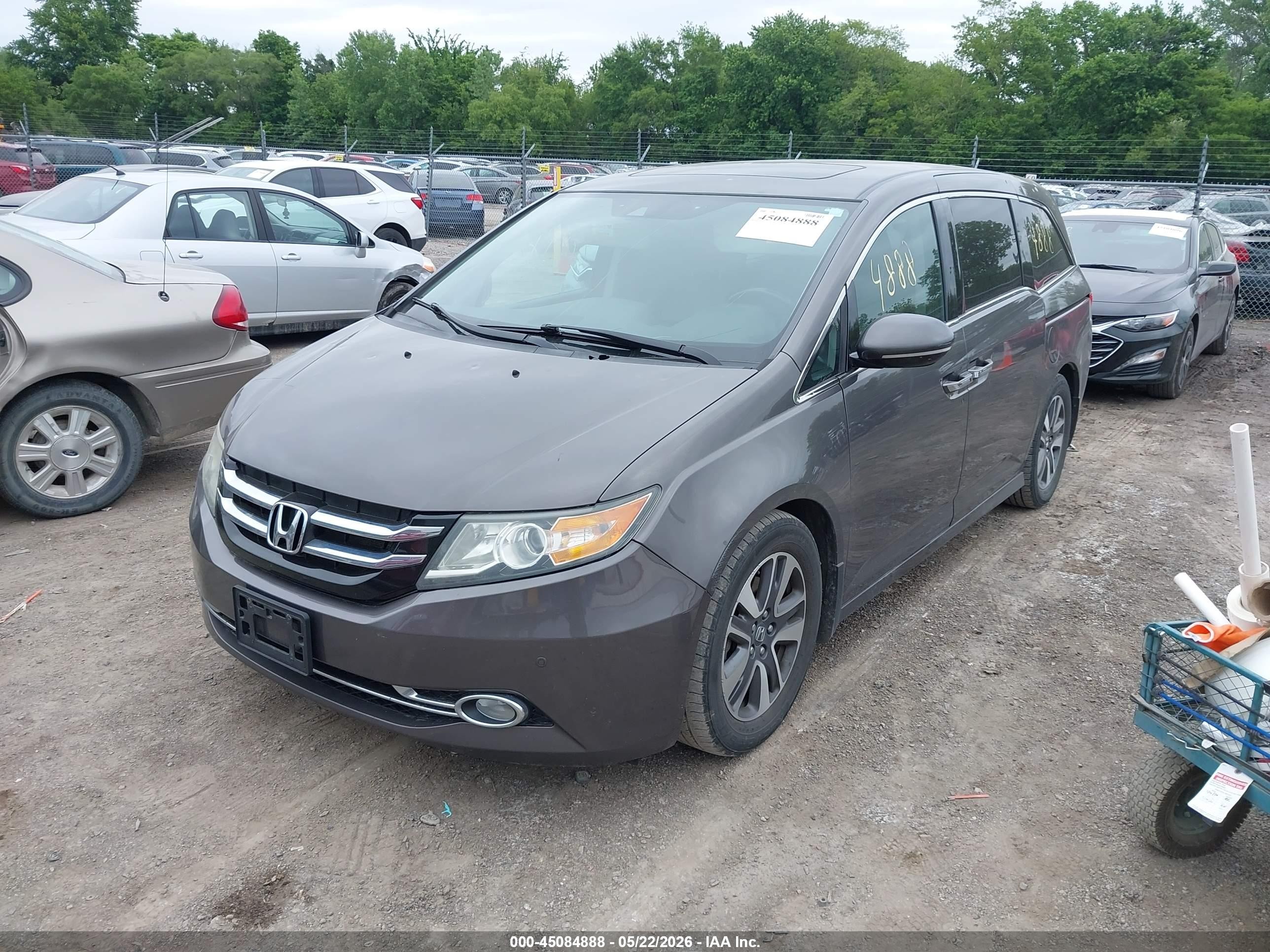 2016 Honda Odyssey Touring/touring Elite Gray vin: 5FNRL5H96GB028086